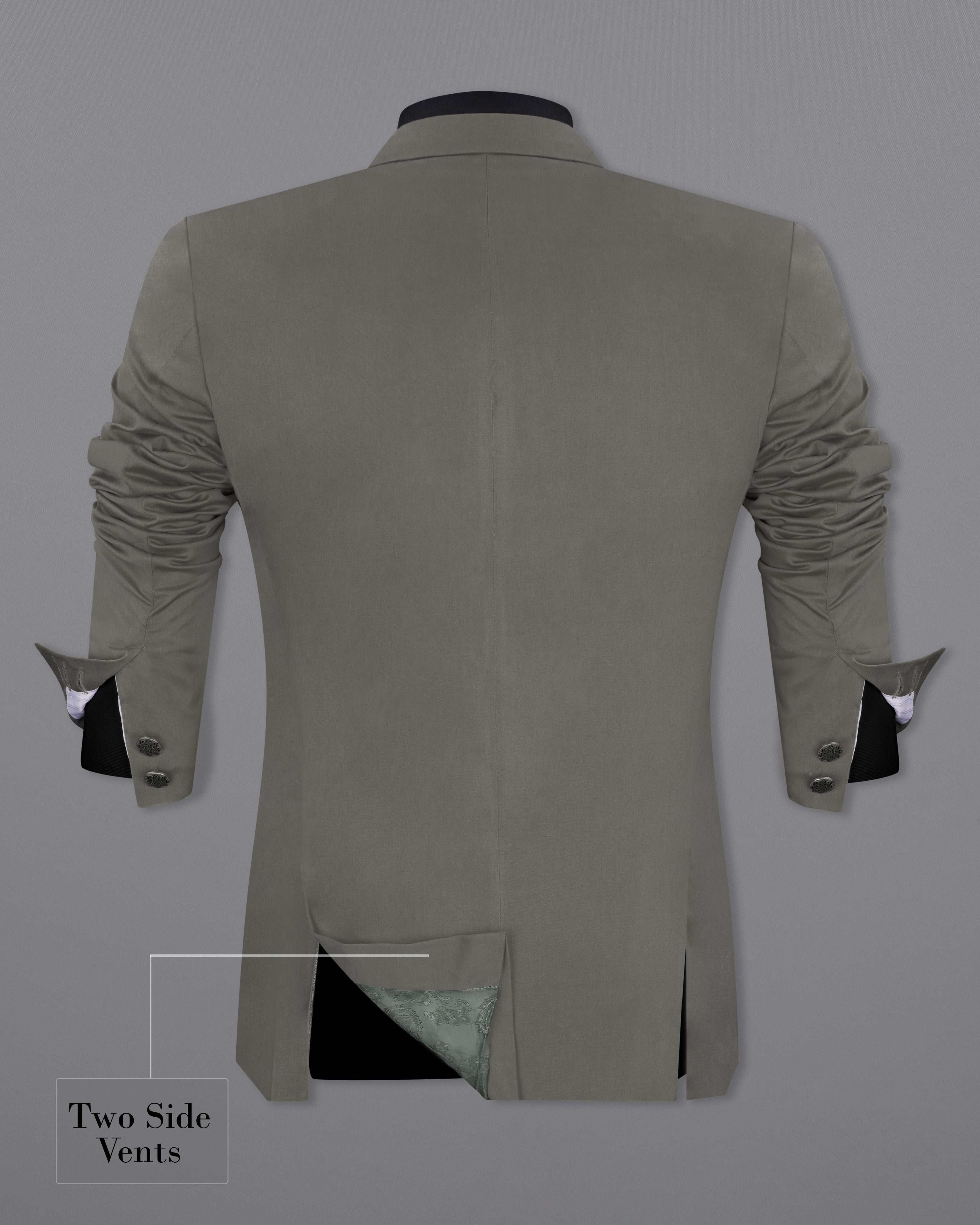 Ironside Gray Bandhgala Premium Cotton Stretchable traveler Blazer