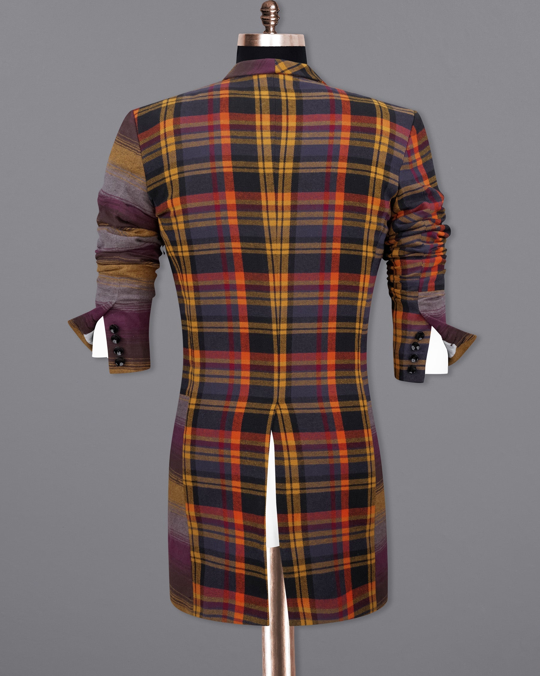 Sinopia Orange with Guitar Orange Multi Colored Plaid Premium Cotton Double Breasted Designer Trench Coat TCB2107-D196-36, TCB2107-D196-38, TCB2107-D196-40, TCB2107-D196-42, TCB2107-D196-44, TCB2107-D196-46, TCB2107-D196-48, TCB2107-D196-50, TCB2107-D196-52, TCB2107-D196-54, TCB2107-D196-56, TCB2107-D196-58, TCB2107-D196-60