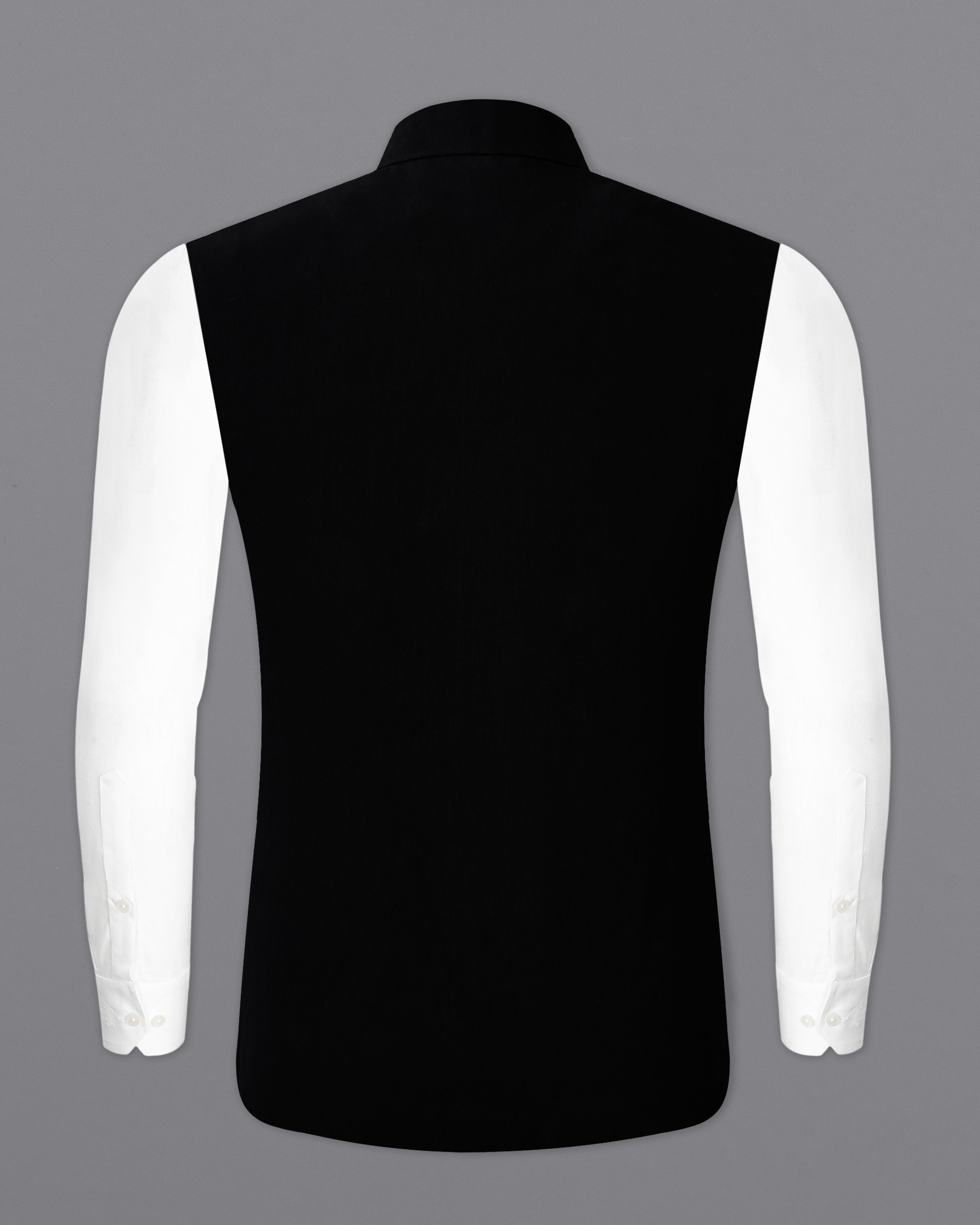 Korean Black Nehru Jacket WC2552-36, WC2552-38, WC2552-40, WC2552-42, WC2552-44, WC2552-46, WC2552-48, WC2552-50, WC2552-52, WC2552-54, WC2552-55, WC2552-58, WC2552-60