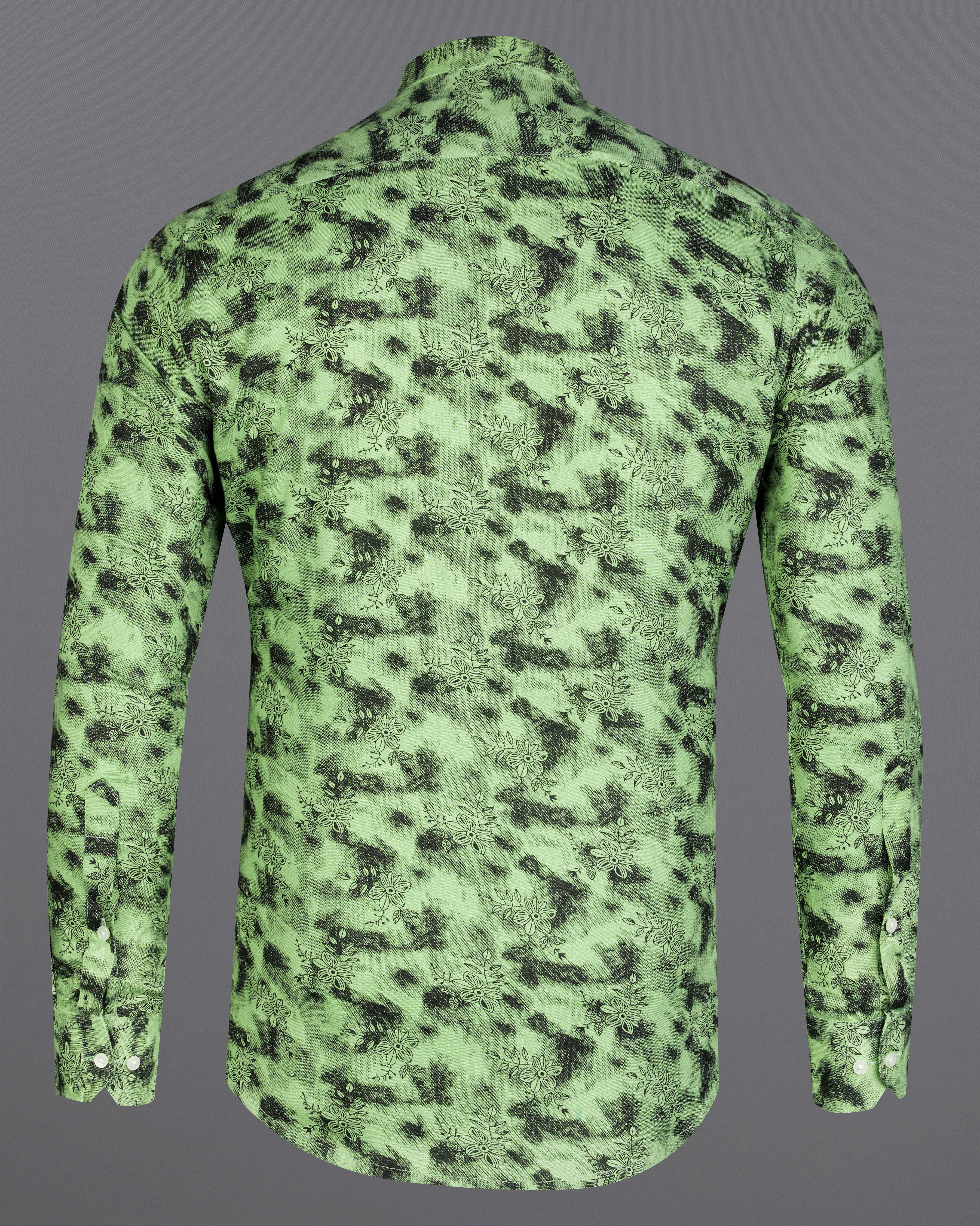 Coriander Green and Black Floral Textured Premium Tencel Shirt 10001-M-38, 10001-M-H-38, 10001-M-39, 10001-M-H-39, 10001-M-40, 10001-M-H-40, 10001-M-42, 10001-M-H-42, 10001-M-44, 10001-M-H-44, 10001-M-46, 10001-M-H-46, 10001-M-48, 10001-M-H-48, 10001-M-50, 10001-M-H-50, 10001-M-52, 10001-M-H-52