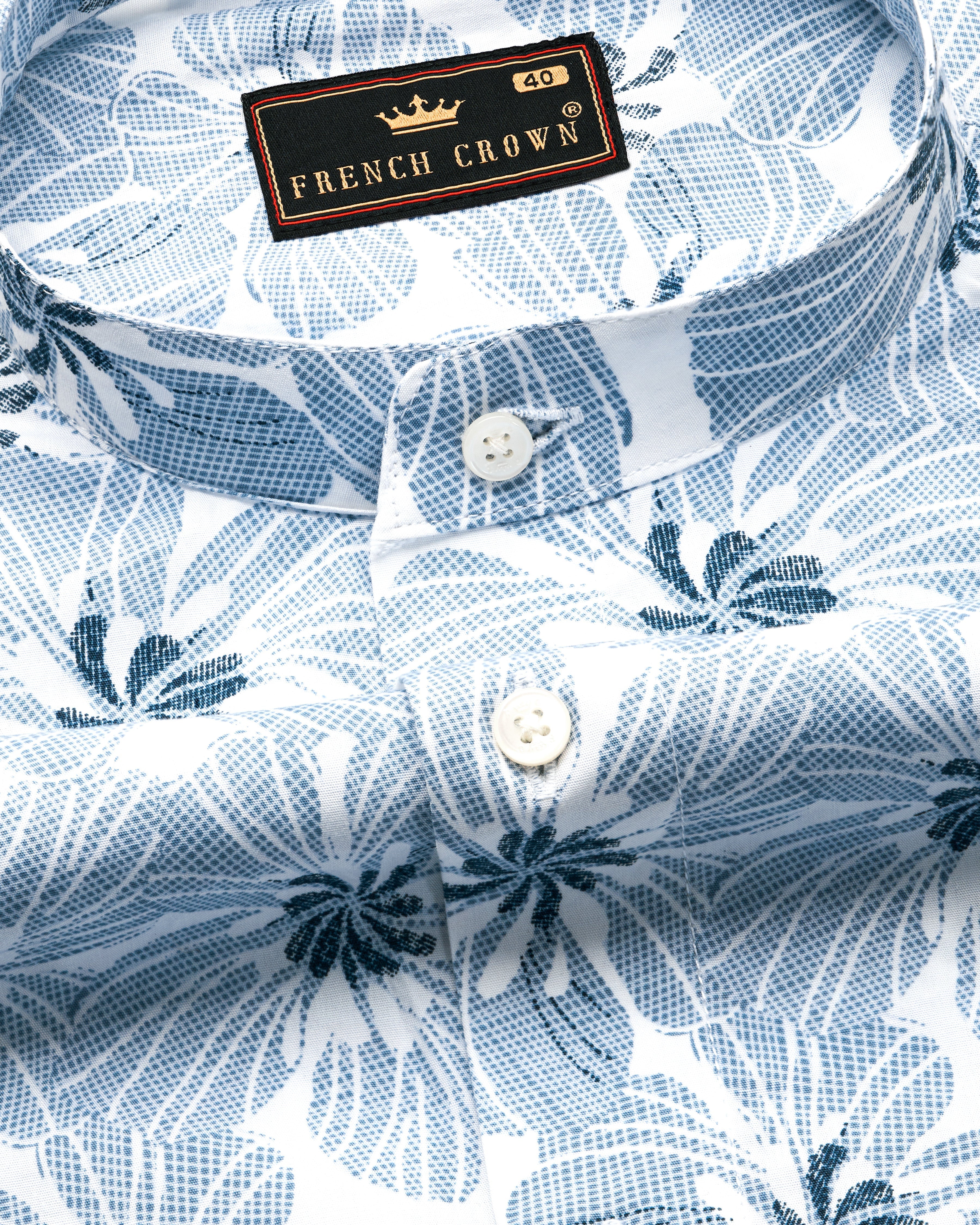 Aluminium Blue and White Floral Printed Premium Cotton Shirt 10010-M-38, 10010-M-H-38, 10010-M-39, 10010-M-H-39, 10010-M-40, 10010-M-H-40, 10010-M-42, 10010-M-H-42, 10010-M-44, 10010-M-H-44, 10010-M-46, 10010-M-H-46, 10010-M-48, 10010-M-H-48, 10010-M-50, 10010-M-H-50, 10010-M-52, 10010-M-H-52