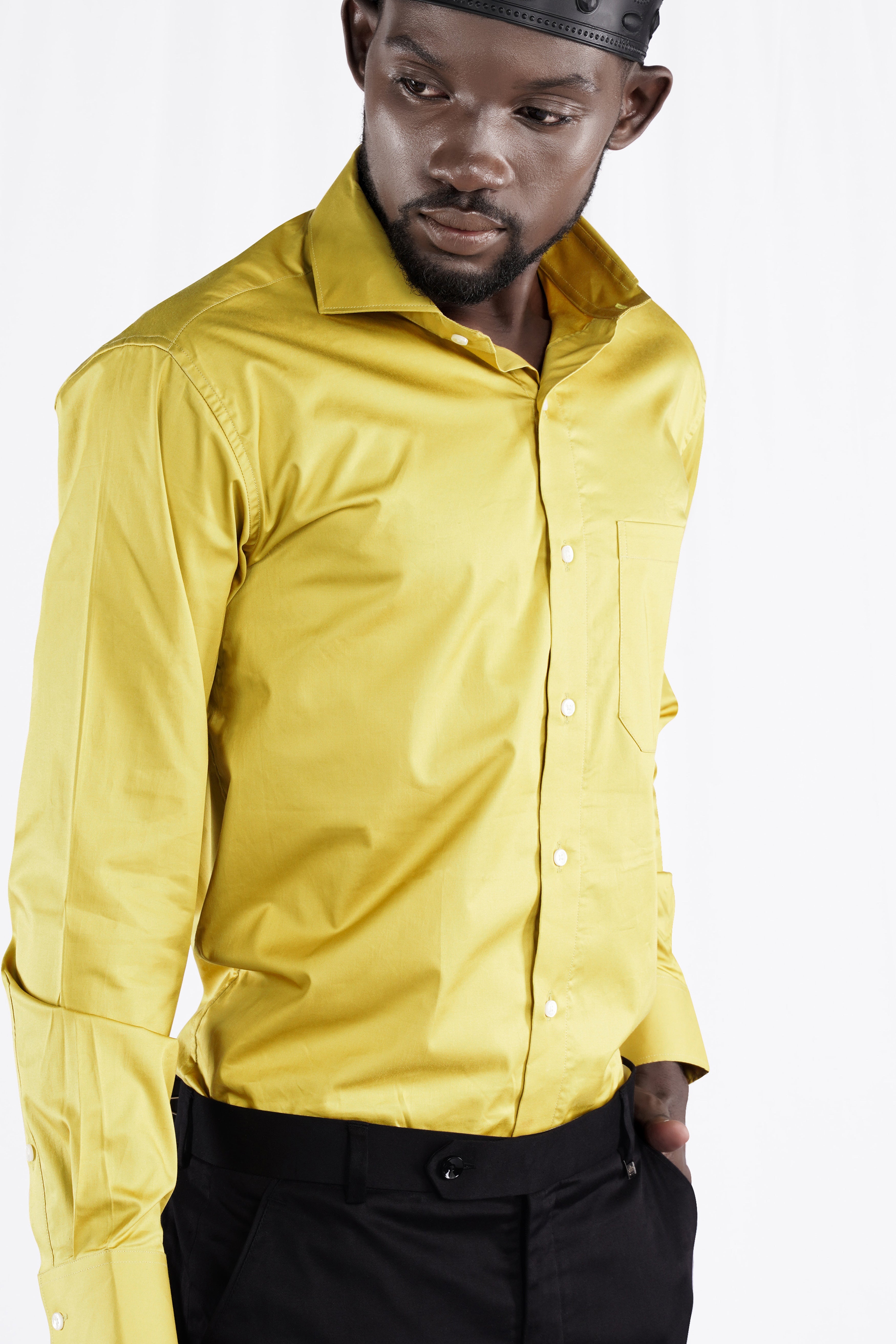 Turmeric Yellow Super Soft Premium Cotton Solid Shirt