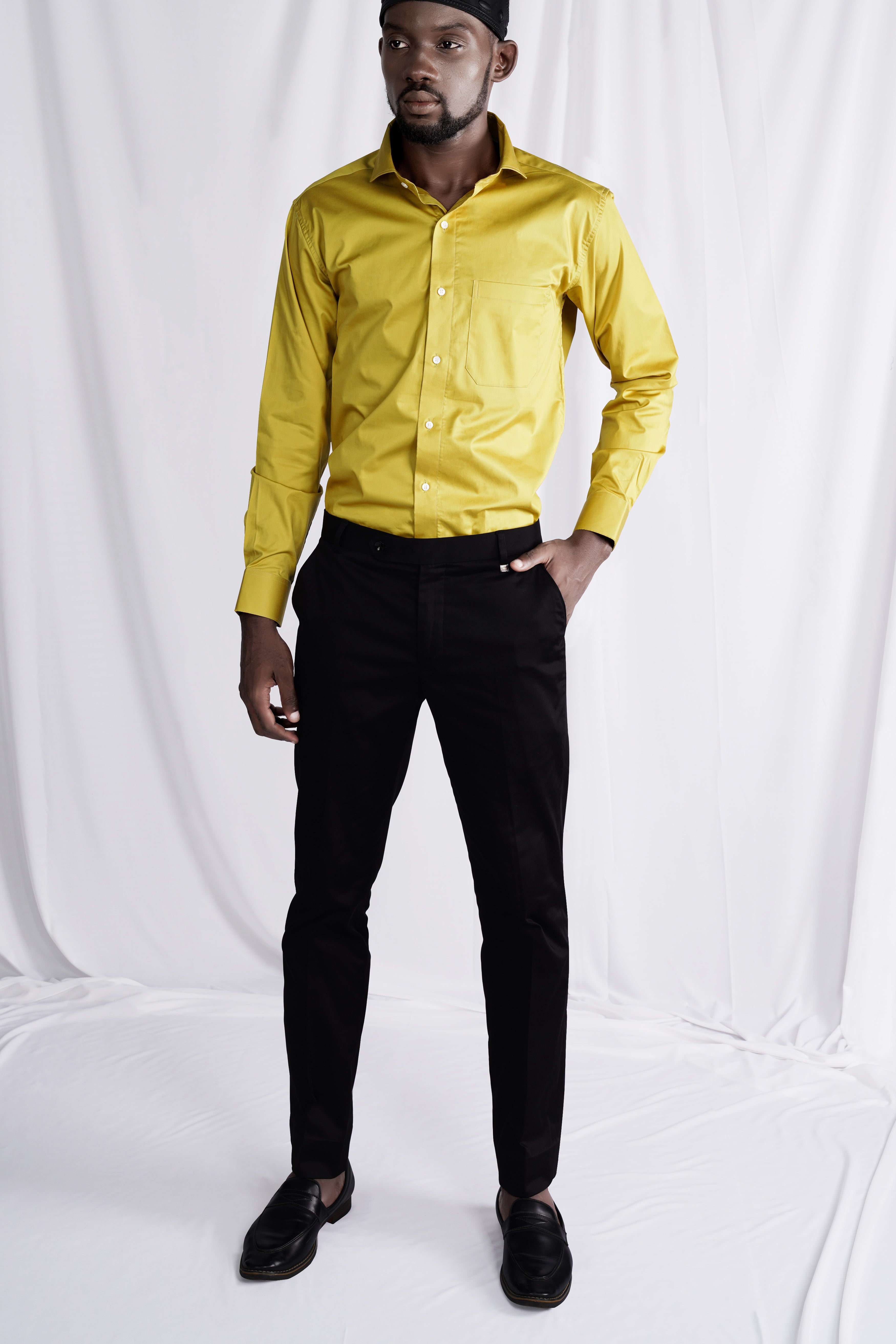 Turmeric Yellow Super Soft Premium Cotton Solid Shirt