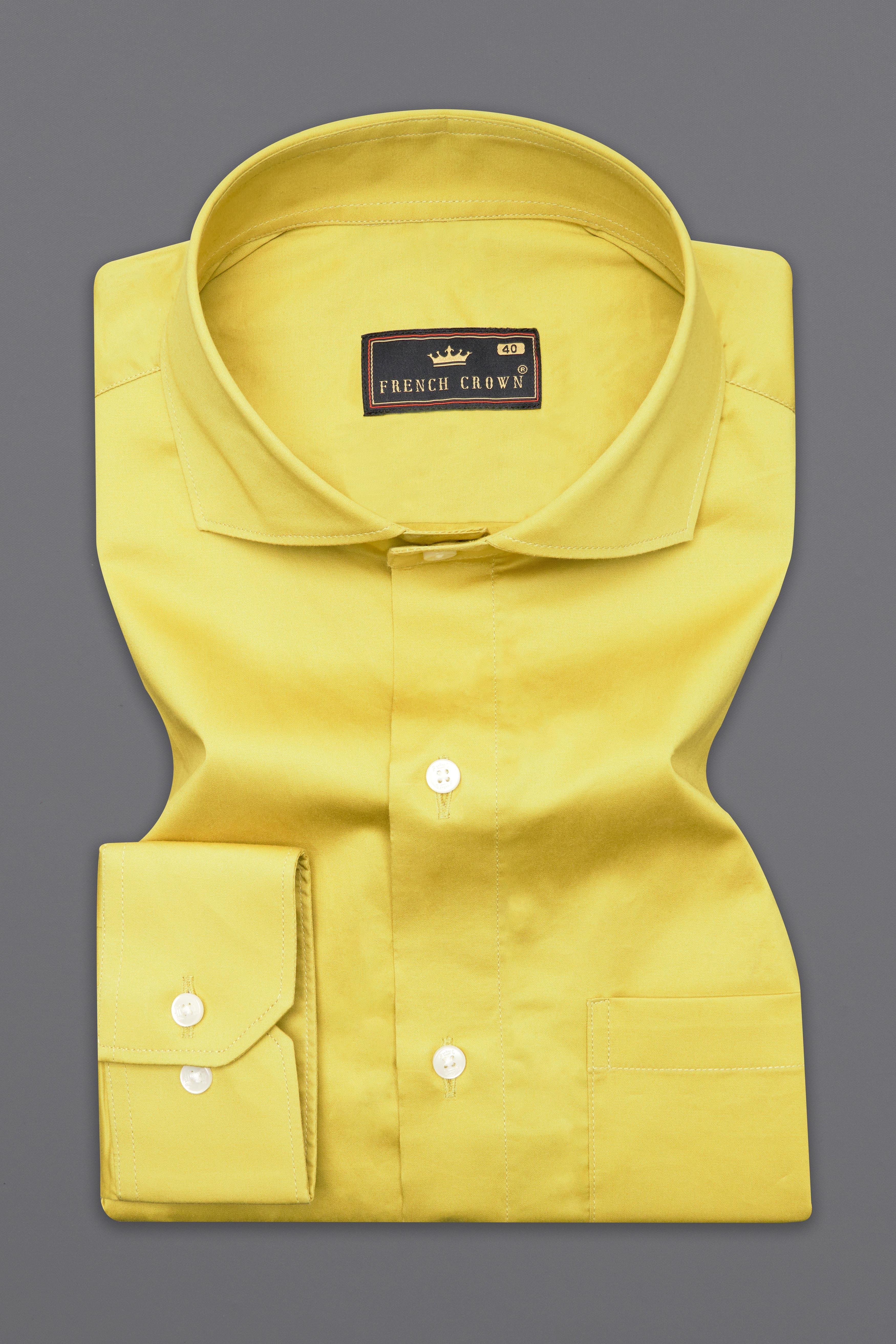 Turmeric Yellow Super Soft Premium Cotton Solid Shirt