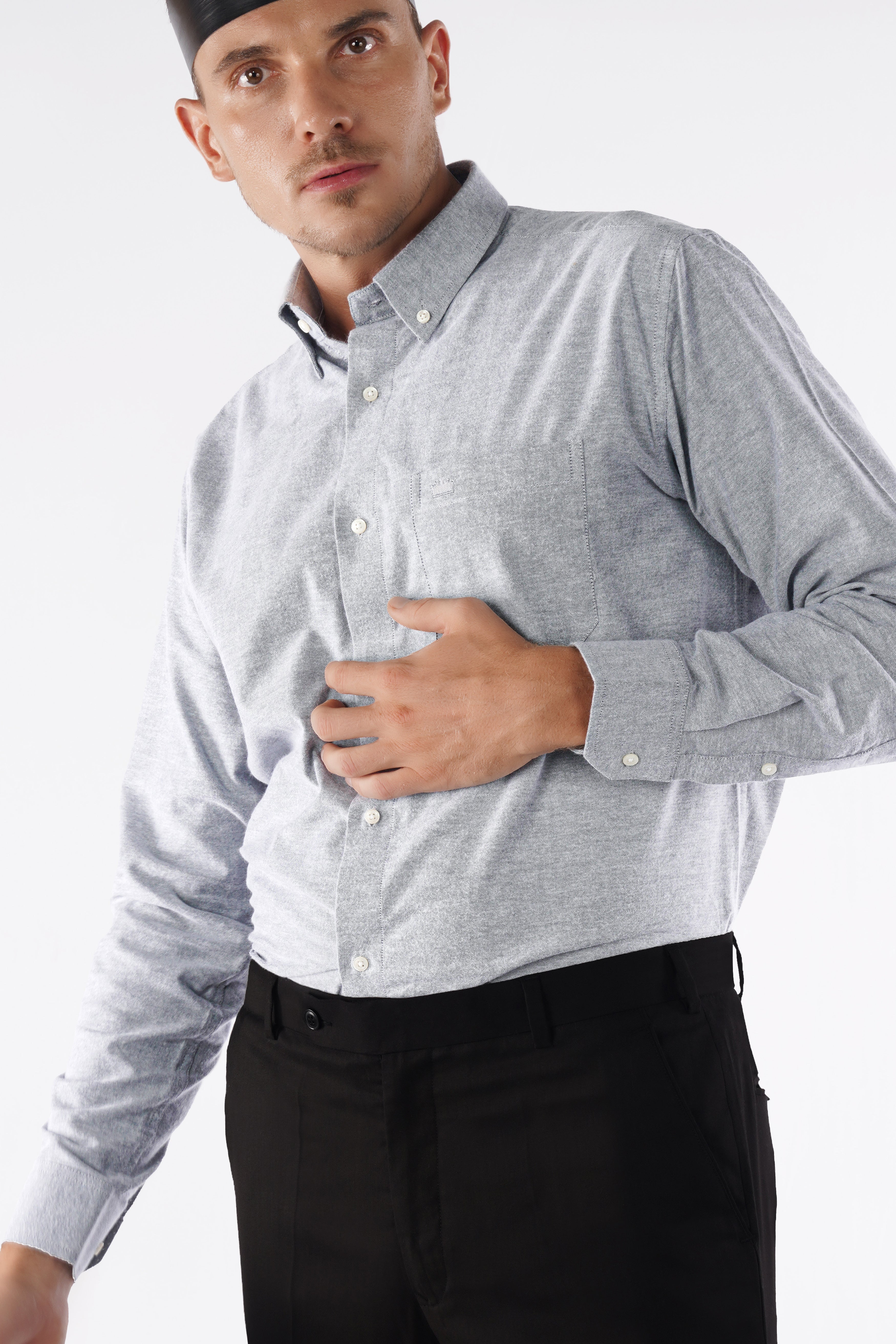 Chalice Gray Royal Oxford Button Down Shirt