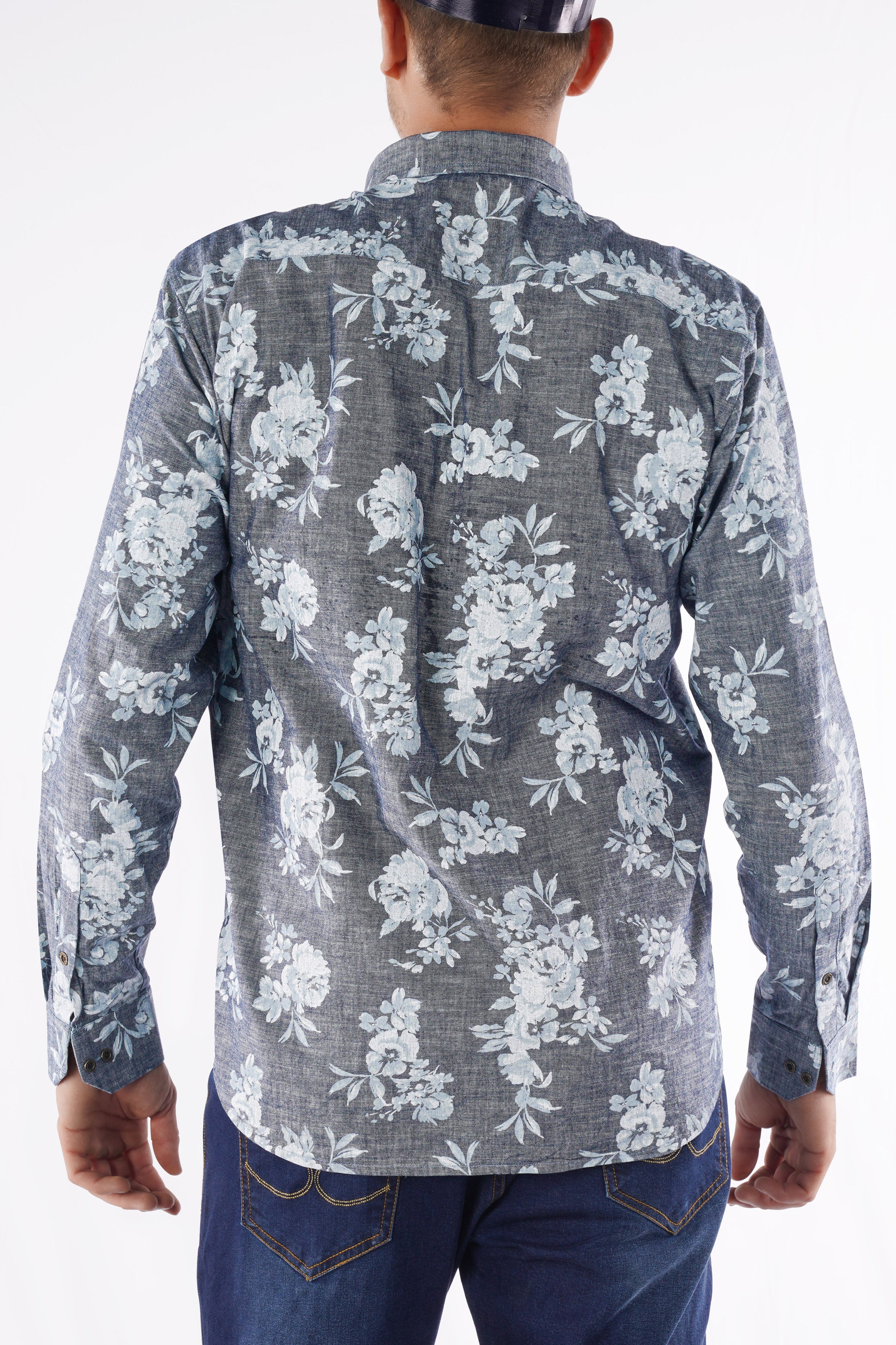 Nevada with Languid Gray Floral Textured Denim Shirt 10146-BD-MB-38, 10146-BD-MB-H-38, 10146-BD-MB-39, 10146-BD-MB-H-39, 10146-BD-MB-40, 10146-BD-MB-H-40, 10146-BD-MB-42, 10146-BD-MB-H-42, 10146-BD-MB-44, 10146-BD-MB-H-44, 10146-BD-MB-46, 10146-BD-MB-H-46, 10146-BD-MB-48, 10146-BD-MB-H-48, 10146-BD-MB-50, 10146-BD-MB-H-50, 10146-BD-MB-52, 10146-BD-MB-H-52