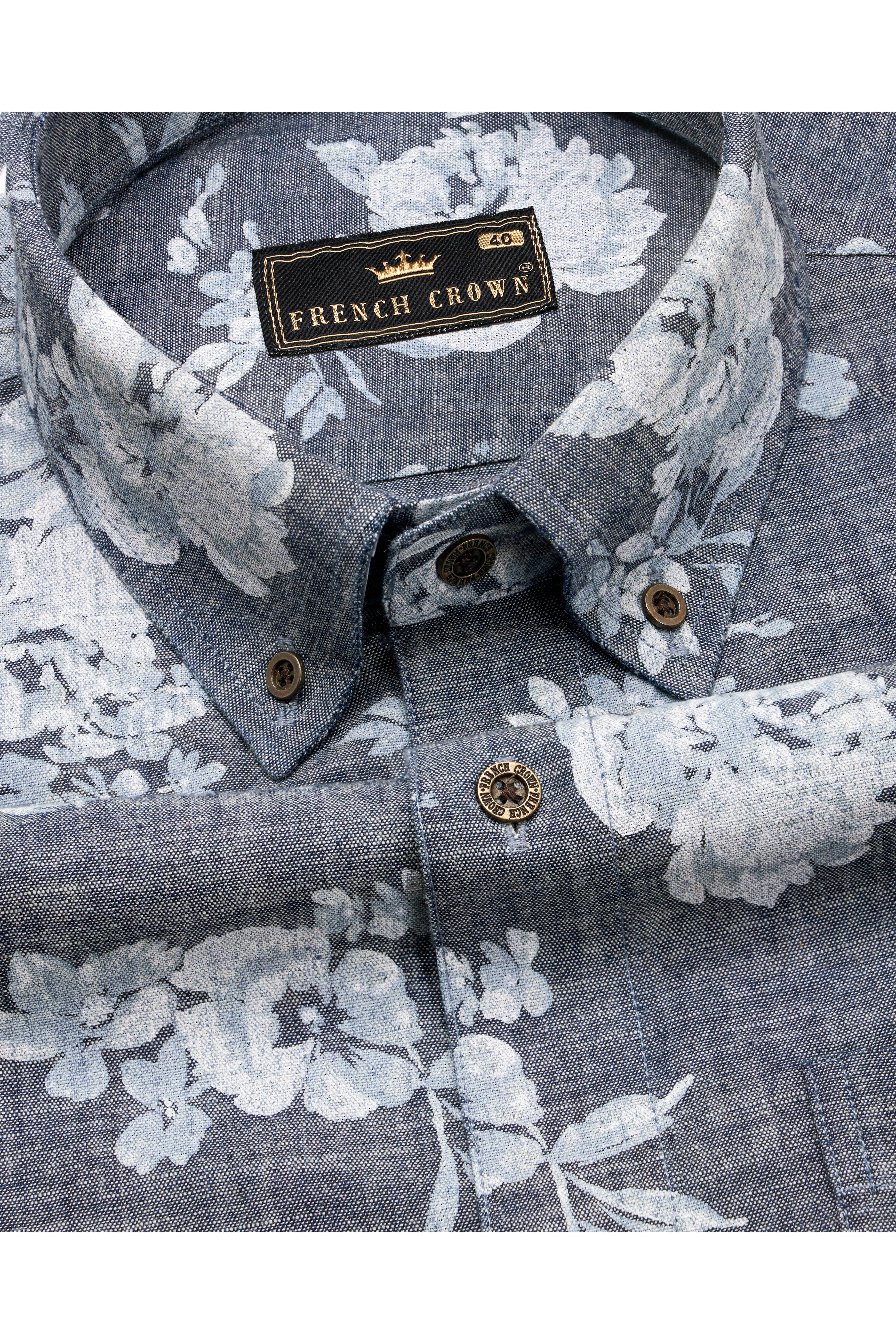 Nevada with Languid Gray Floral Textured Denim Shirt 10146-BD-MB-38, 10146-BD-MB-H-38, 10146-BD-MB-39, 10146-BD-MB-H-39, 10146-BD-MB-40, 10146-BD-MB-H-40, 10146-BD-MB-42, 10146-BD-MB-H-42, 10146-BD-MB-44, 10146-BD-MB-H-44, 10146-BD-MB-46, 10146-BD-MB-H-46, 10146-BD-MB-48, 10146-BD-MB-H-48, 10146-BD-MB-50, 10146-BD-MB-H-50, 10146-BD-MB-52, 10146-BD-MB-H-52