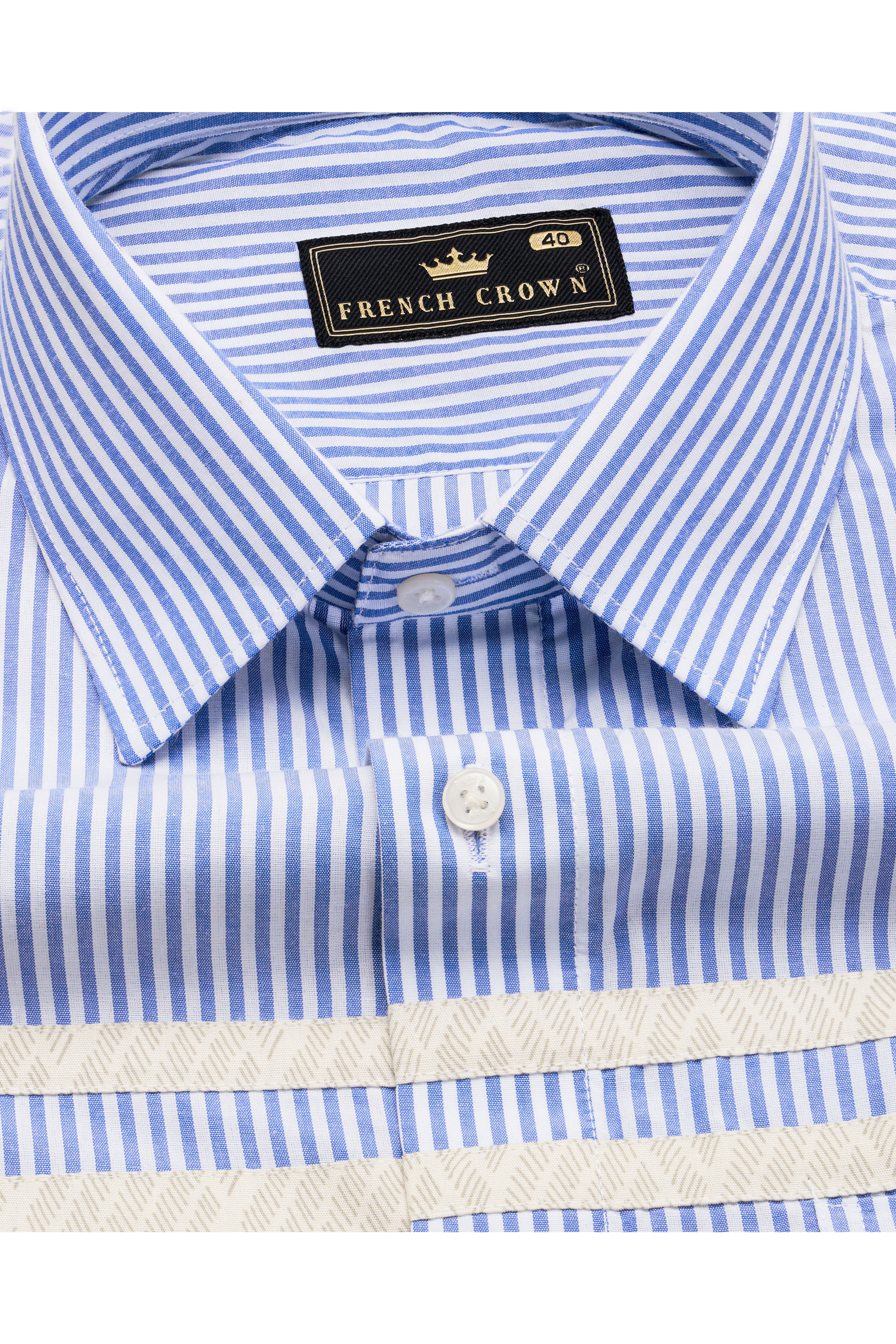 Glaucous Blue and White Striped Premium Cotton Designer Shirt 10152-P8-38, 10152-P8-H-38, 10152-P8-39, 10152-P8-H-39, 10152-P8-40, 10152-P8-H-40, 10152-P8-42, 10152-P8-H-42, 10152-P8-44, 10152-P8-H-44, 10152-P8-46, 10152-P8-H-46, 10152-P8-48, 10152-P8-H-48, 10152-P8-50, 10152-P8-H-50, 10152-P8-52, 10152-P8-H-52