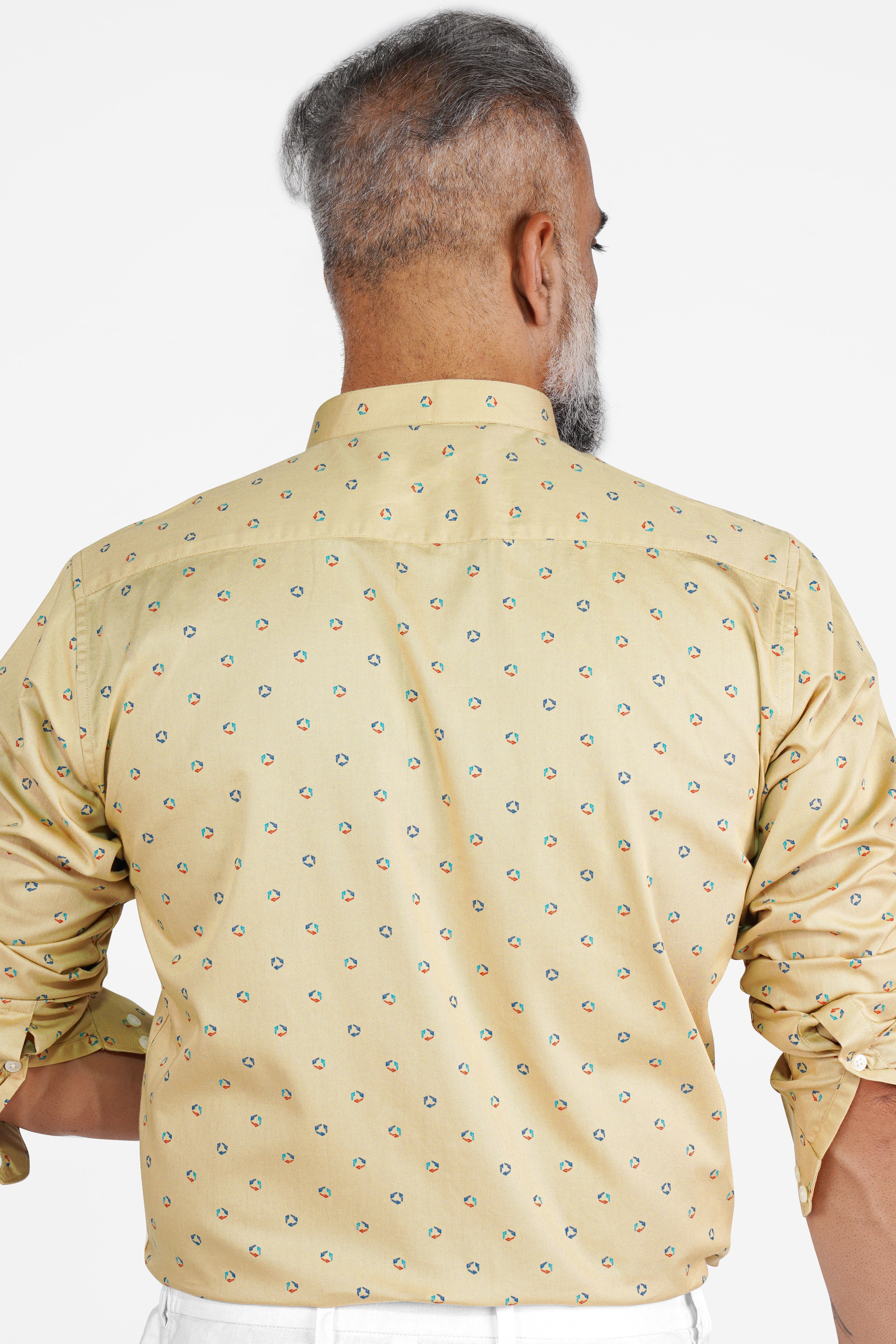 Pavlova Brown Printed Twill Premium Cotton Shirt