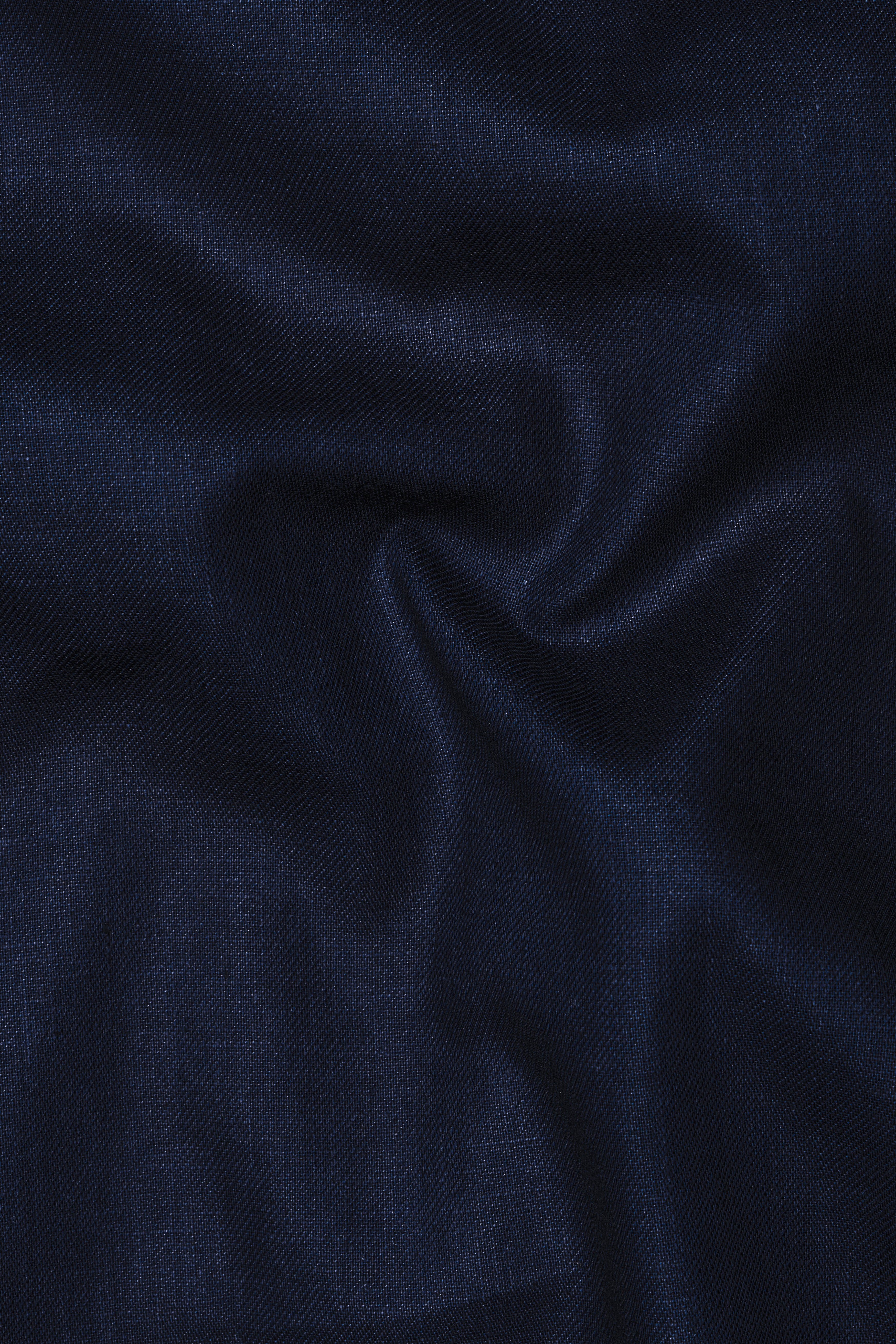 Ebony Clay Blue Luxurious Linen Shirt