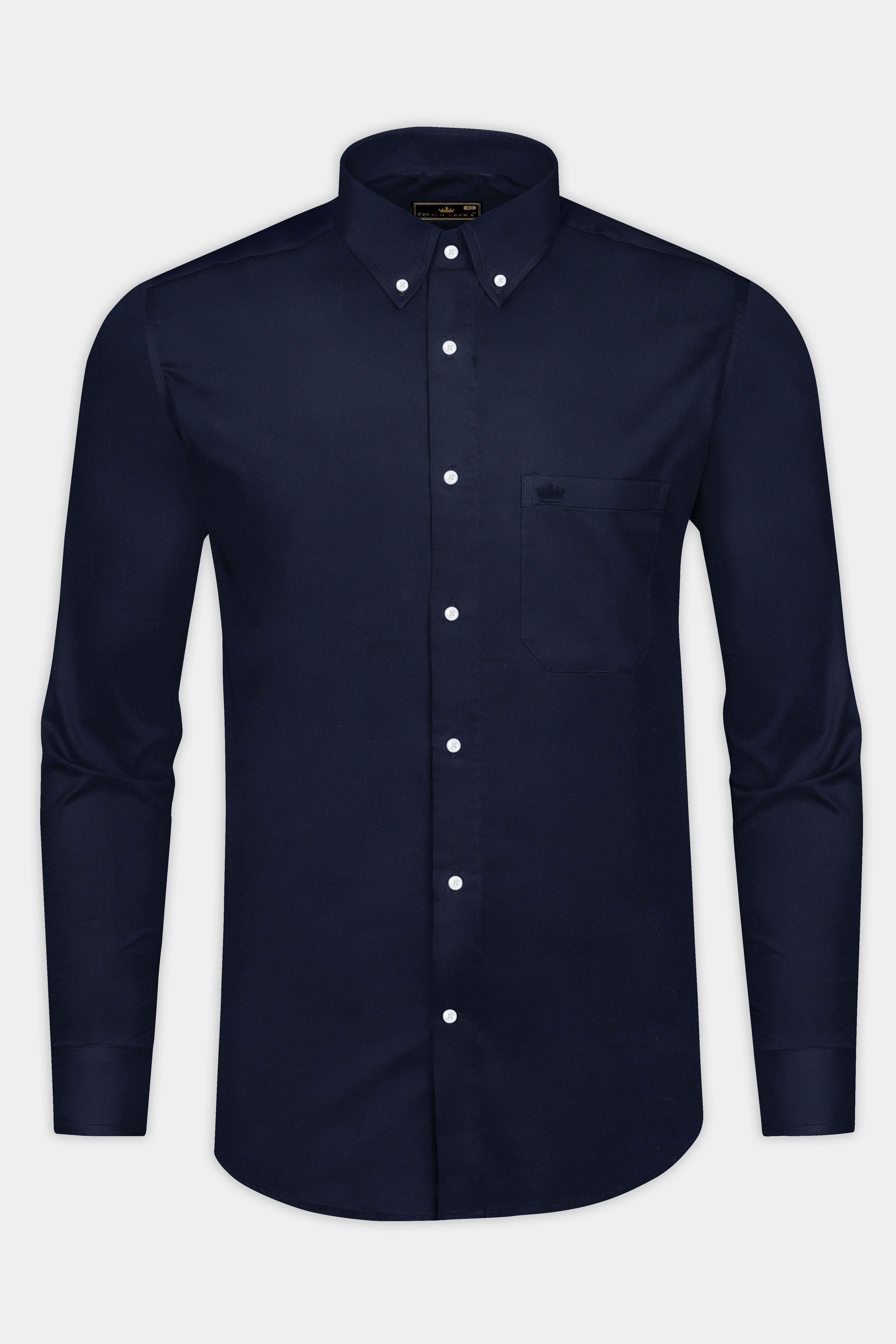 Ebony Clay Blue Luxurious Linen Shirt