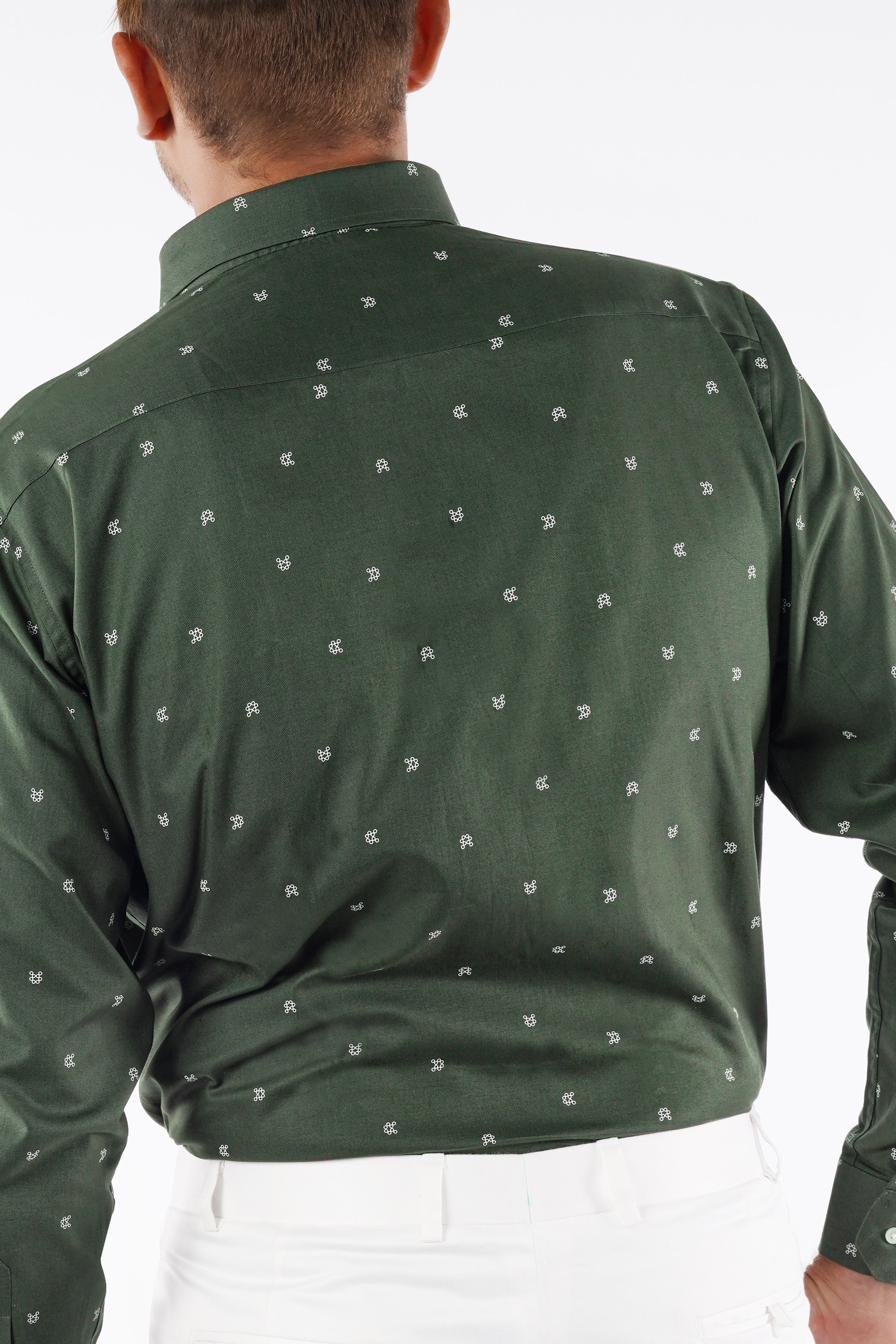 Mineral Green Printed Royal Oxford Shirt