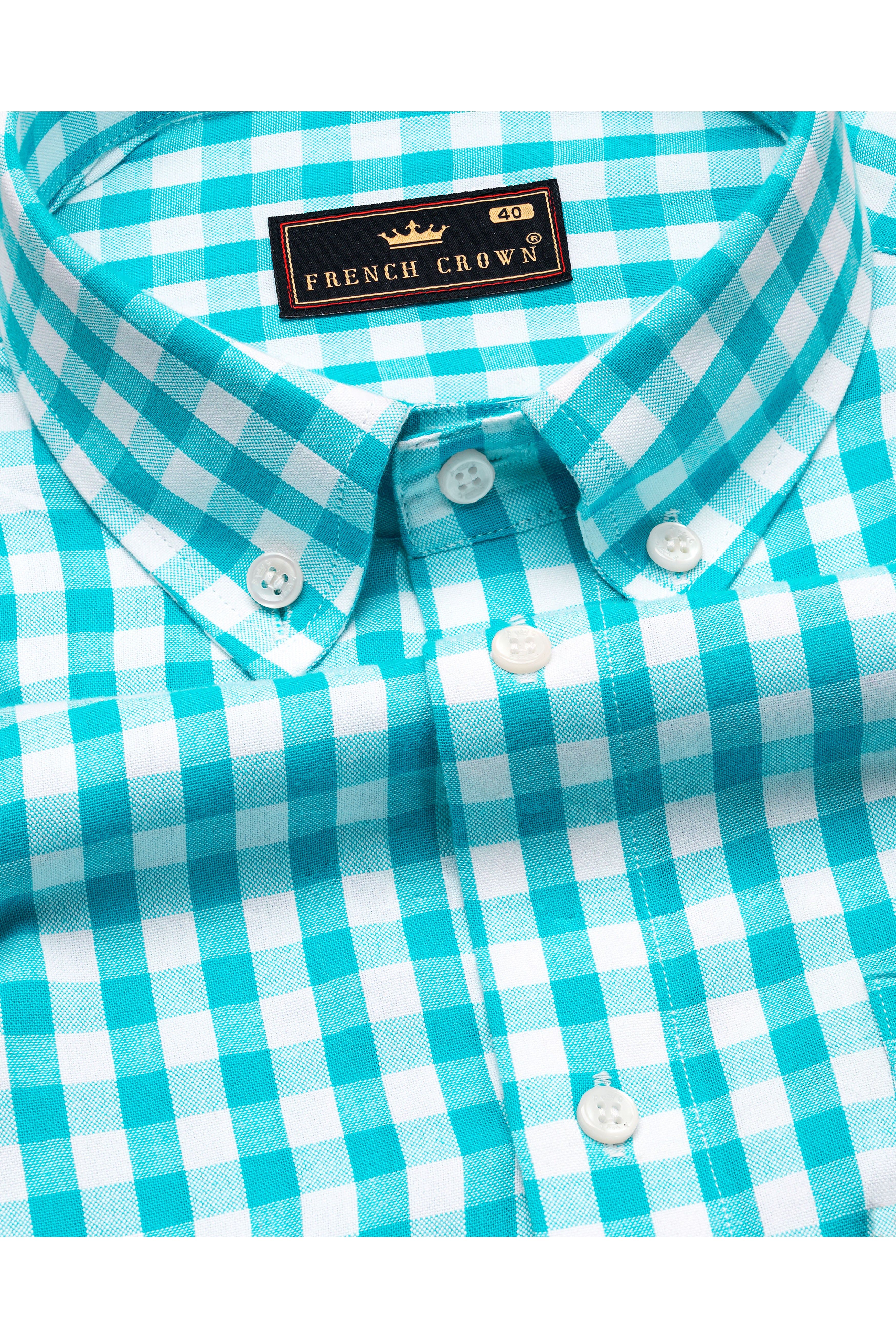 Cerulean Aqua Blue and White Checkered Royal Oxford Shirt 10163-BD-38, 10163-BD-H-38, 10163-BD-39, 10163-BD-H-39, 10163-BD-40, 10163-BD-H-40, 10163-BD-42, 10163-BD-H-42, 10163-BD-44, 10163-BD-H-44, 10163-BD-46, 10163-BD-H-46, 10163-BD-48, 10163-BD-H-48, 10163-BD-50, 10163-BD-H-50, 10163-BD-52, 10163-BD-H-52