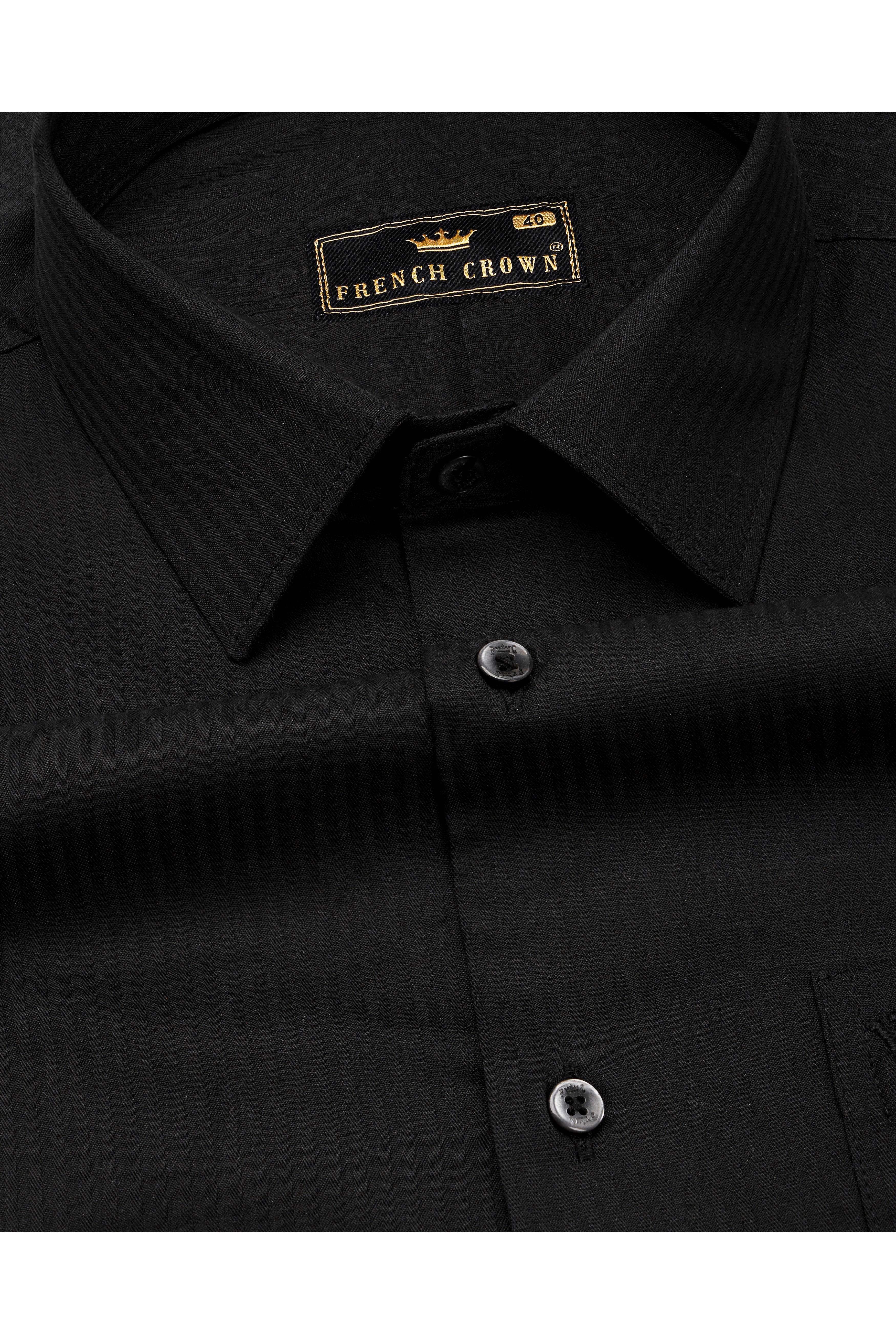 Jade Black Twill Premium Cotton Shirt 10167-BLK-38, 10167-BLK-H-38, 10167-BLK-39, 10167-BLK-H-39, 10167-BLK-40, 10167-BLK-H-40, 10167-BLK-42, 10167-BLK-H-42, 10167-BLK-44, 10167-BLK-H-44, 10167-BLK-46, 10167-BLK-H-46, 10167-BLK-48, 10167-BLK-H-48, 10167-BLK-50, 10167-BLK-H-50, 10167-BLK-52, 10167-BLK-H-52