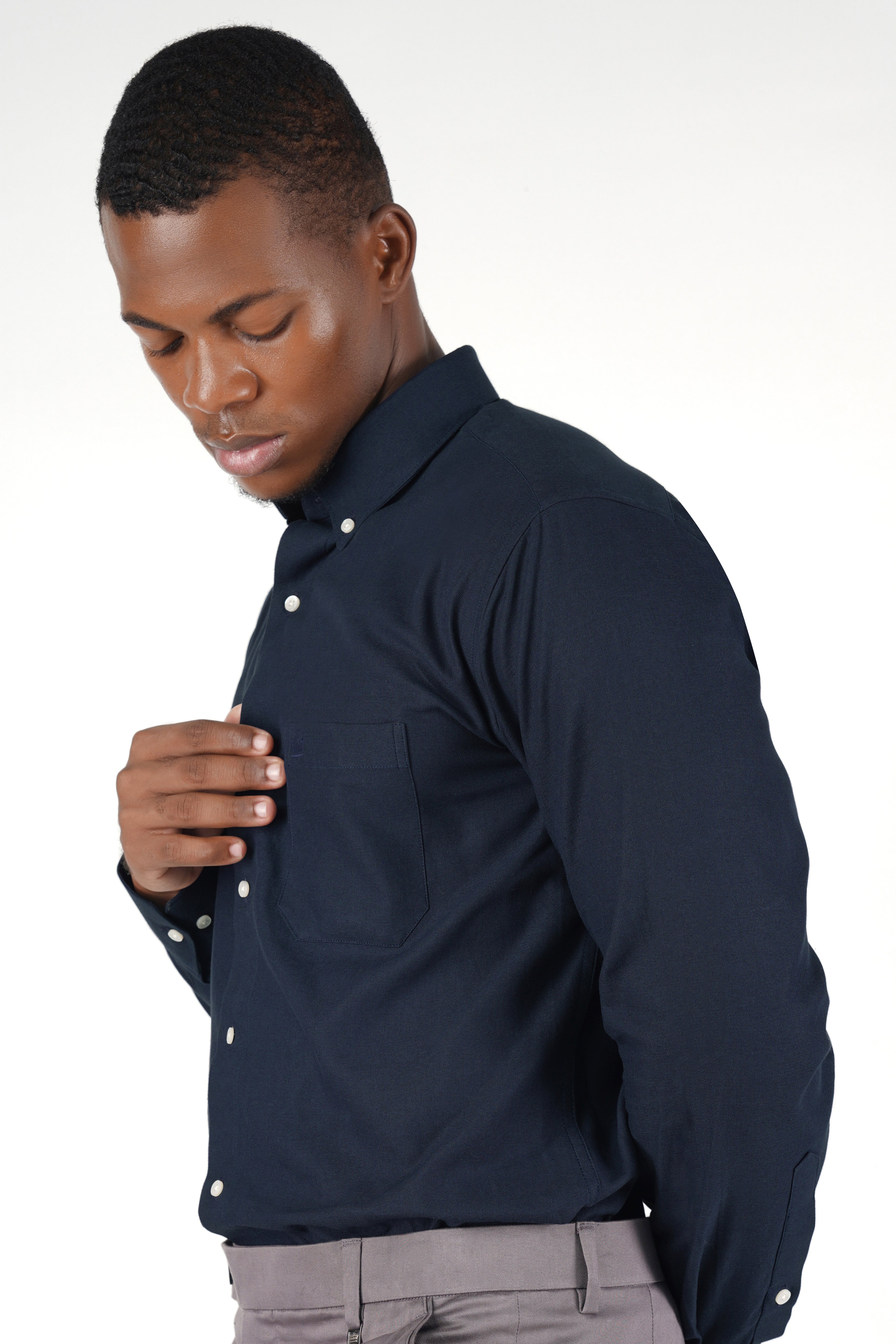 Ebony Navy Clay Blue Royal Oxford Shirt