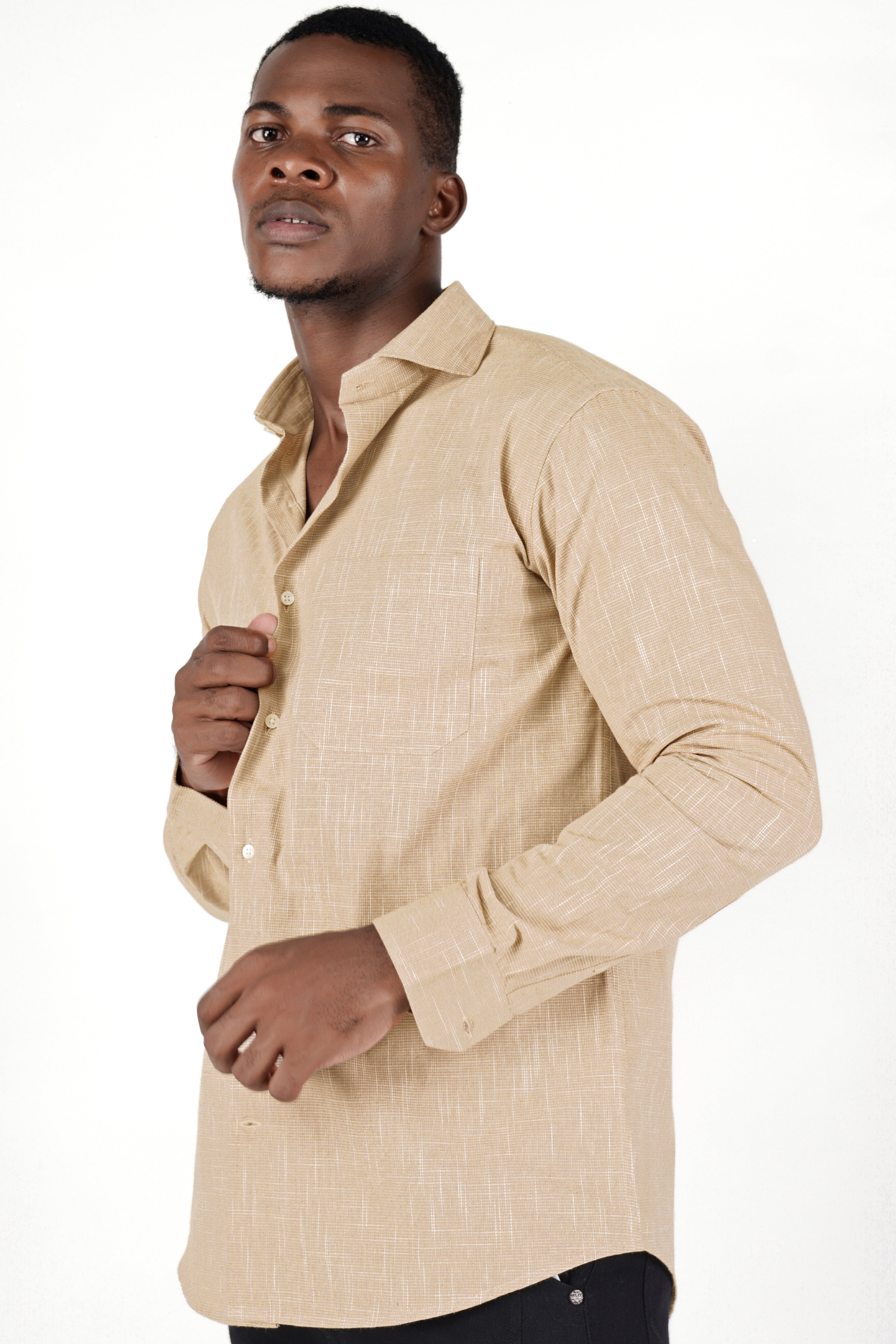 Tan Brown Chambray Shirt