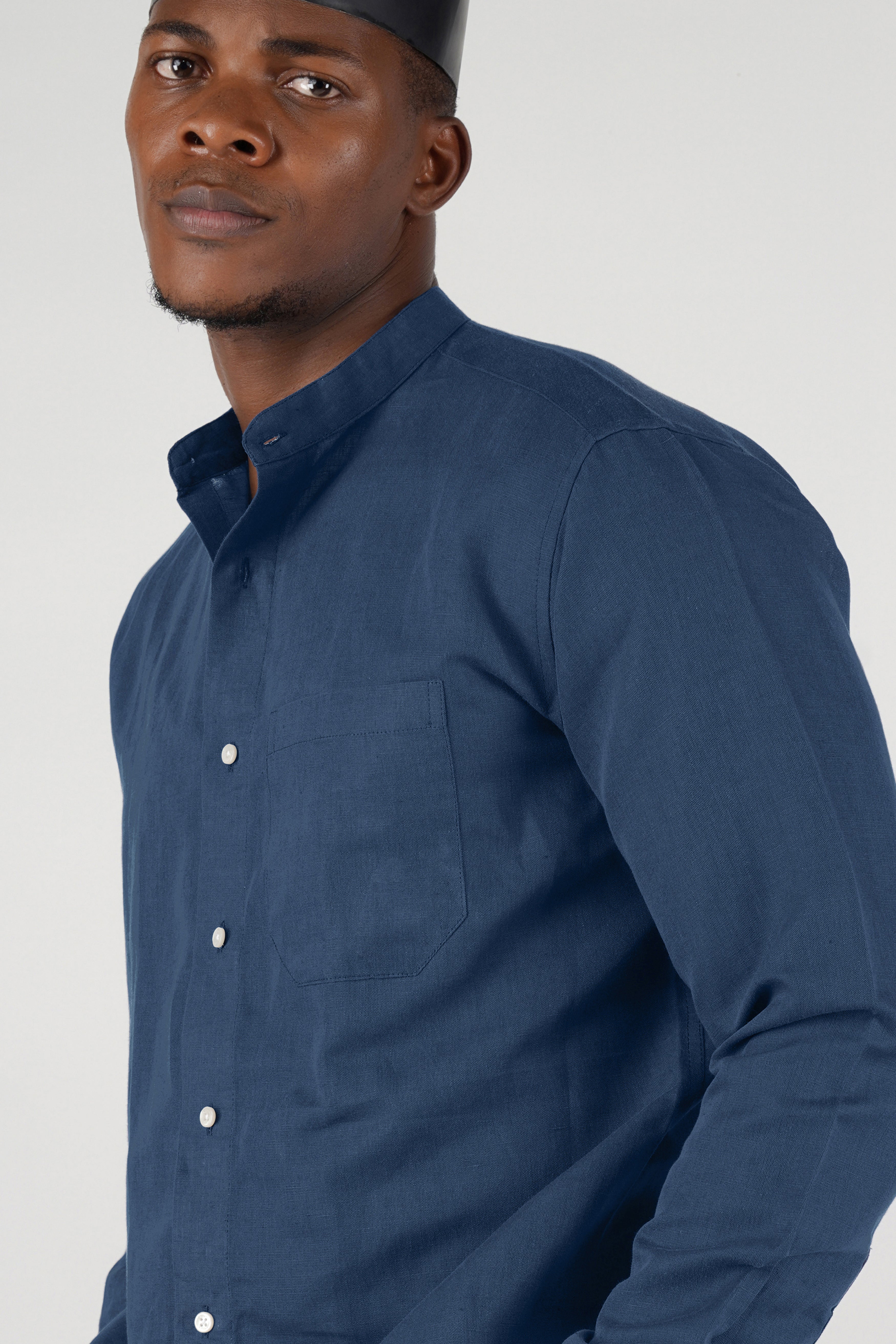 Nile Blue Luxurious Linen Shirt