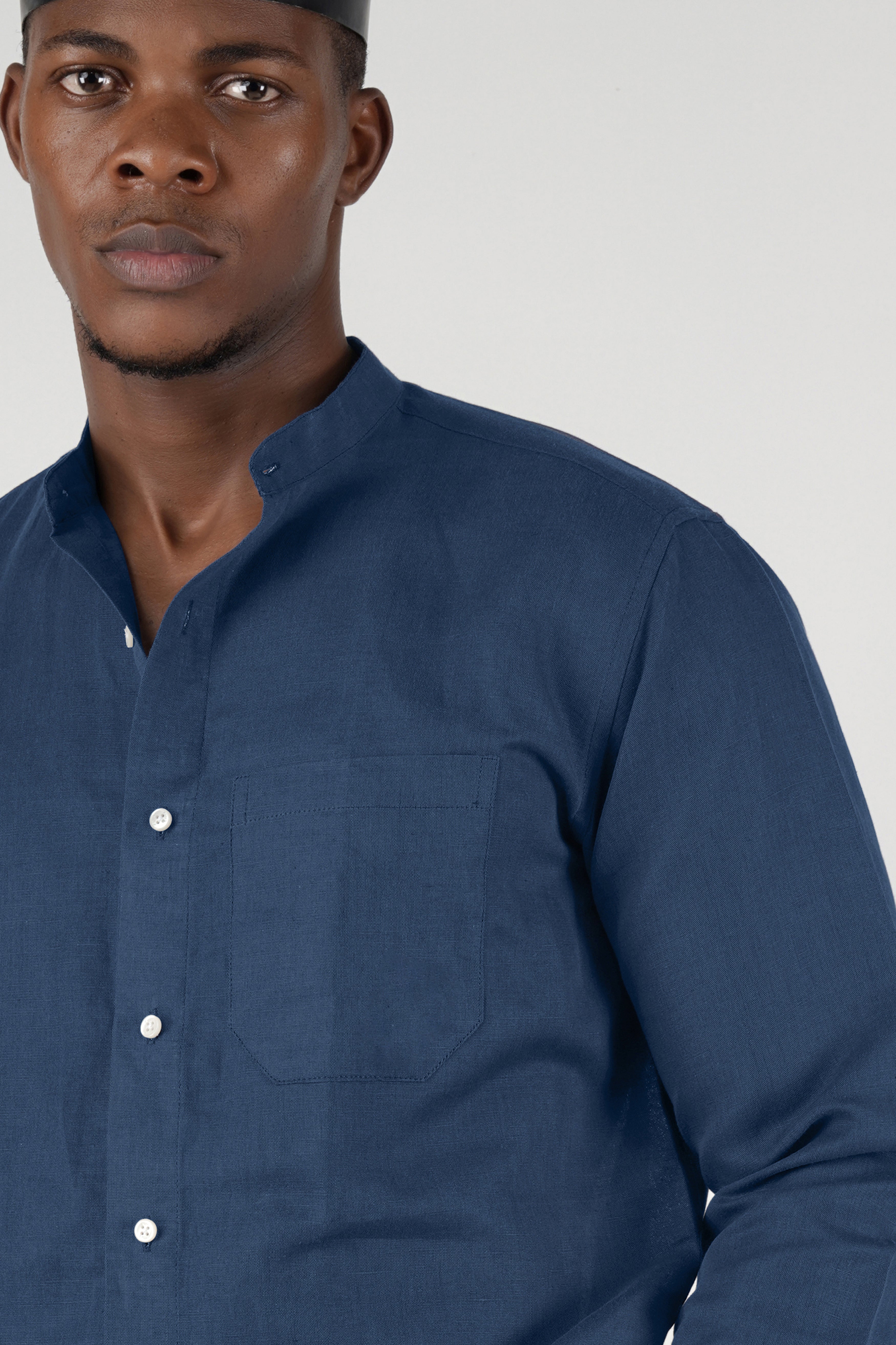 Nile Blue Luxurious Linen Shirt