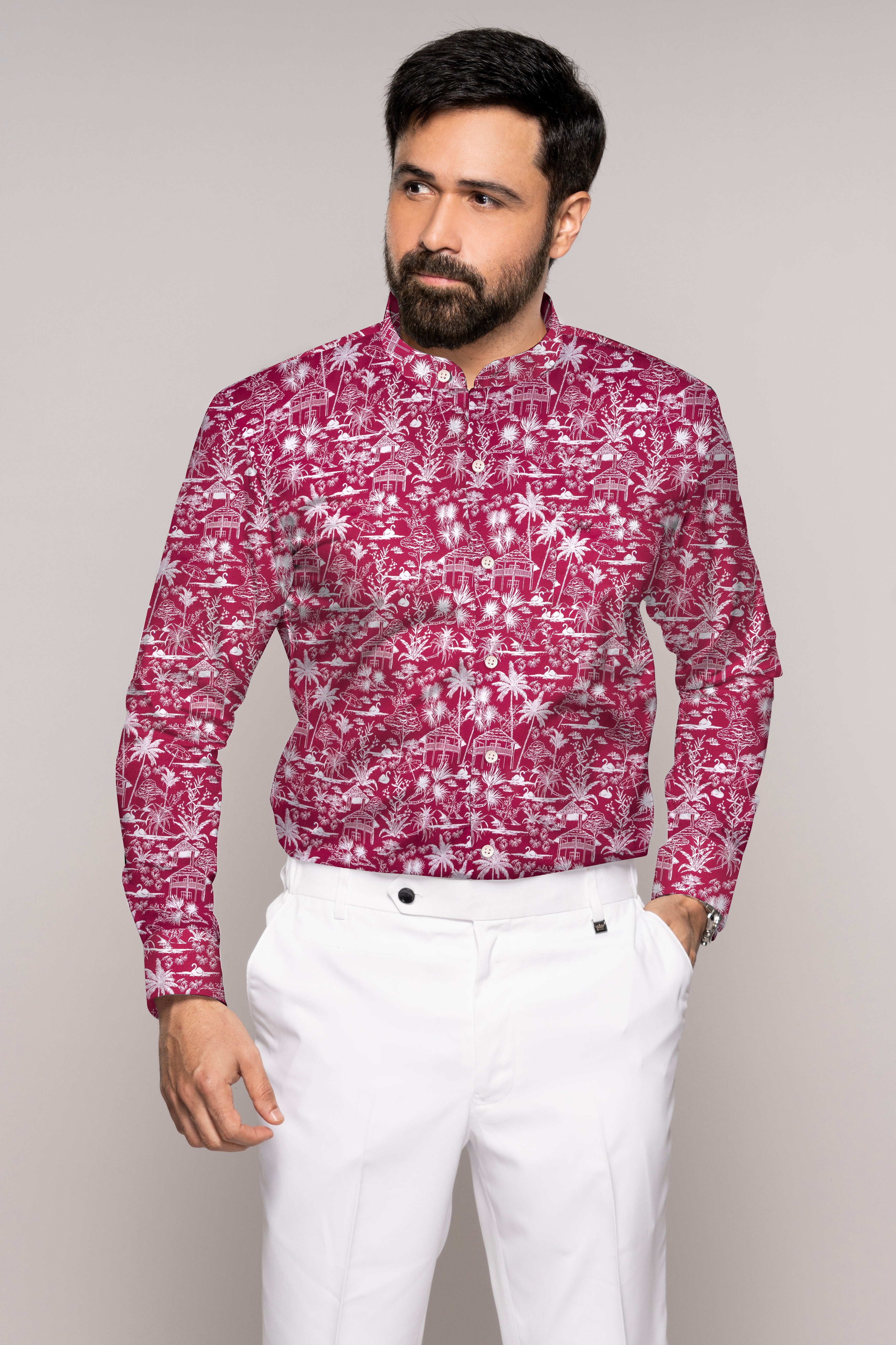 Reddish Printed Royal Oxford Shirt