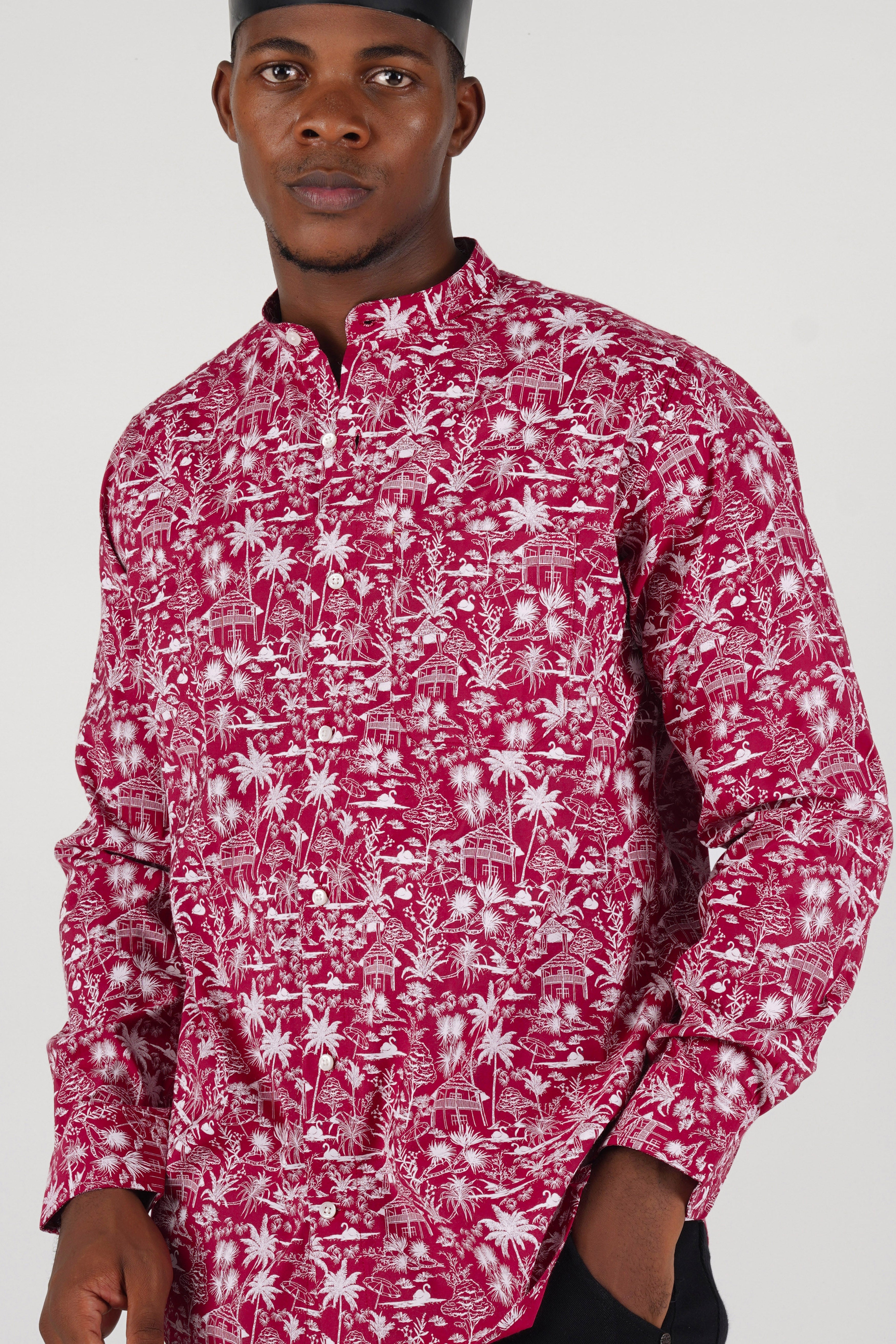 Reddish Printed Royal Oxford Shirt