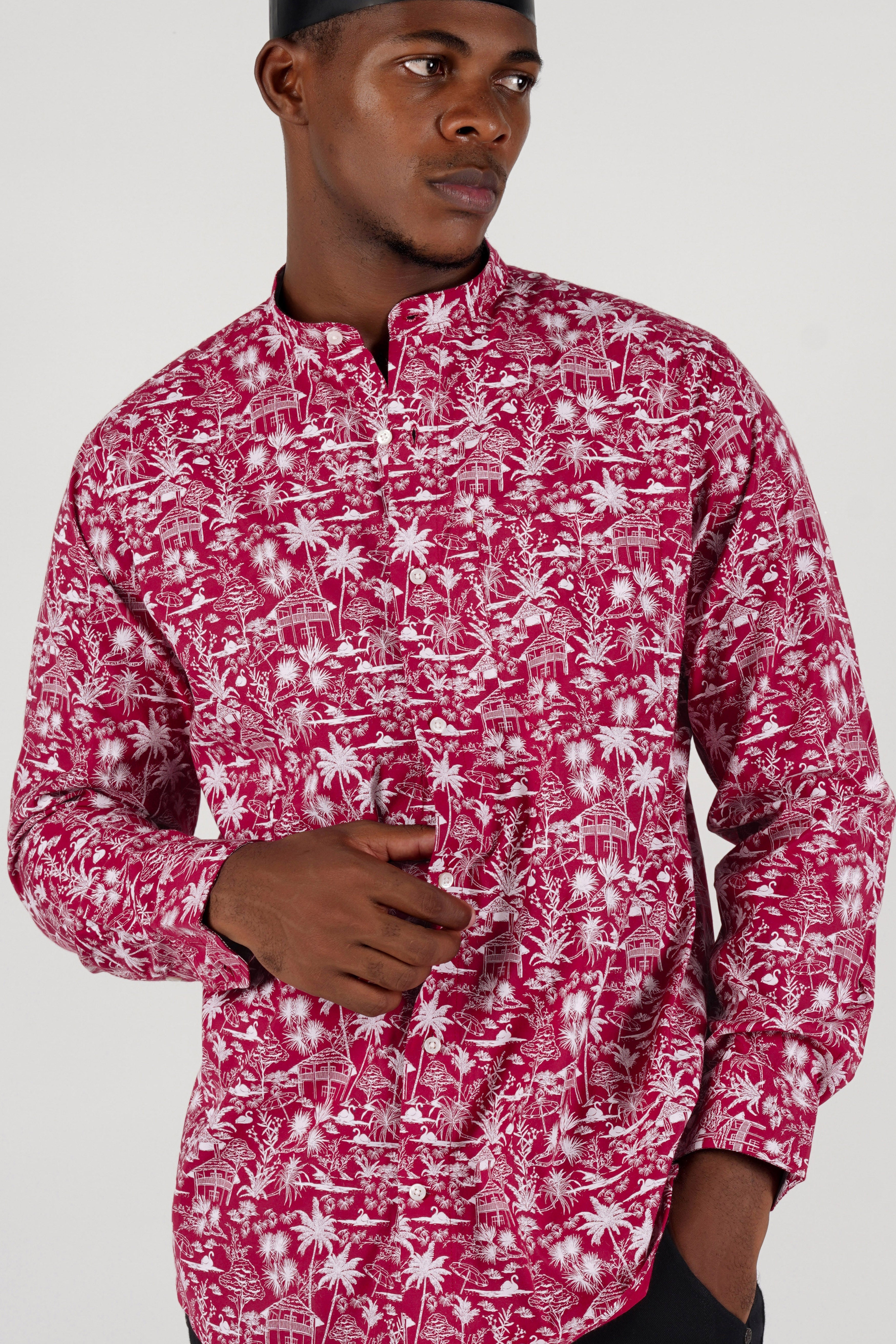 Reddish Printed Royal Oxford Shirt