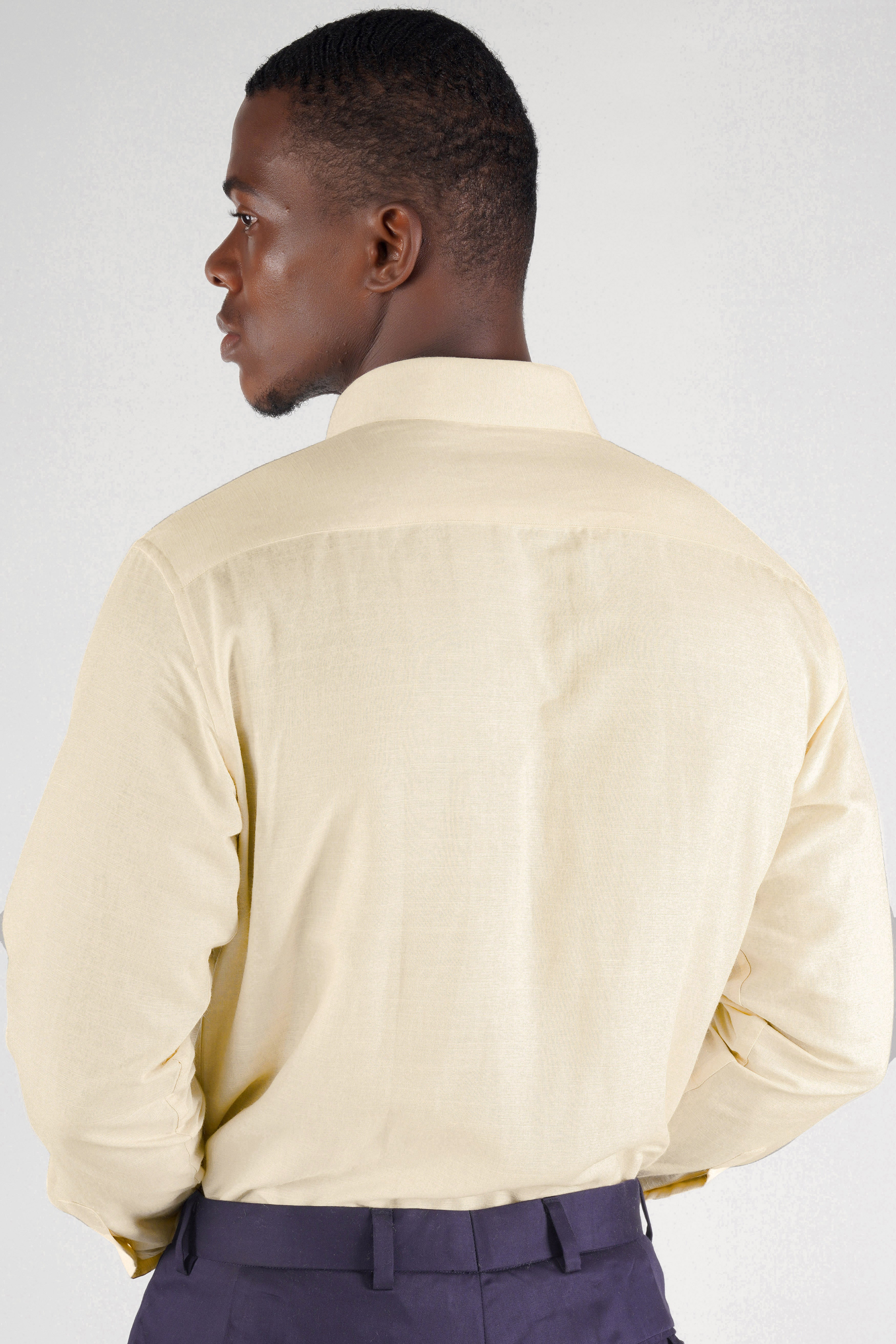 Rafia Beige Luxurious Linen Shirt