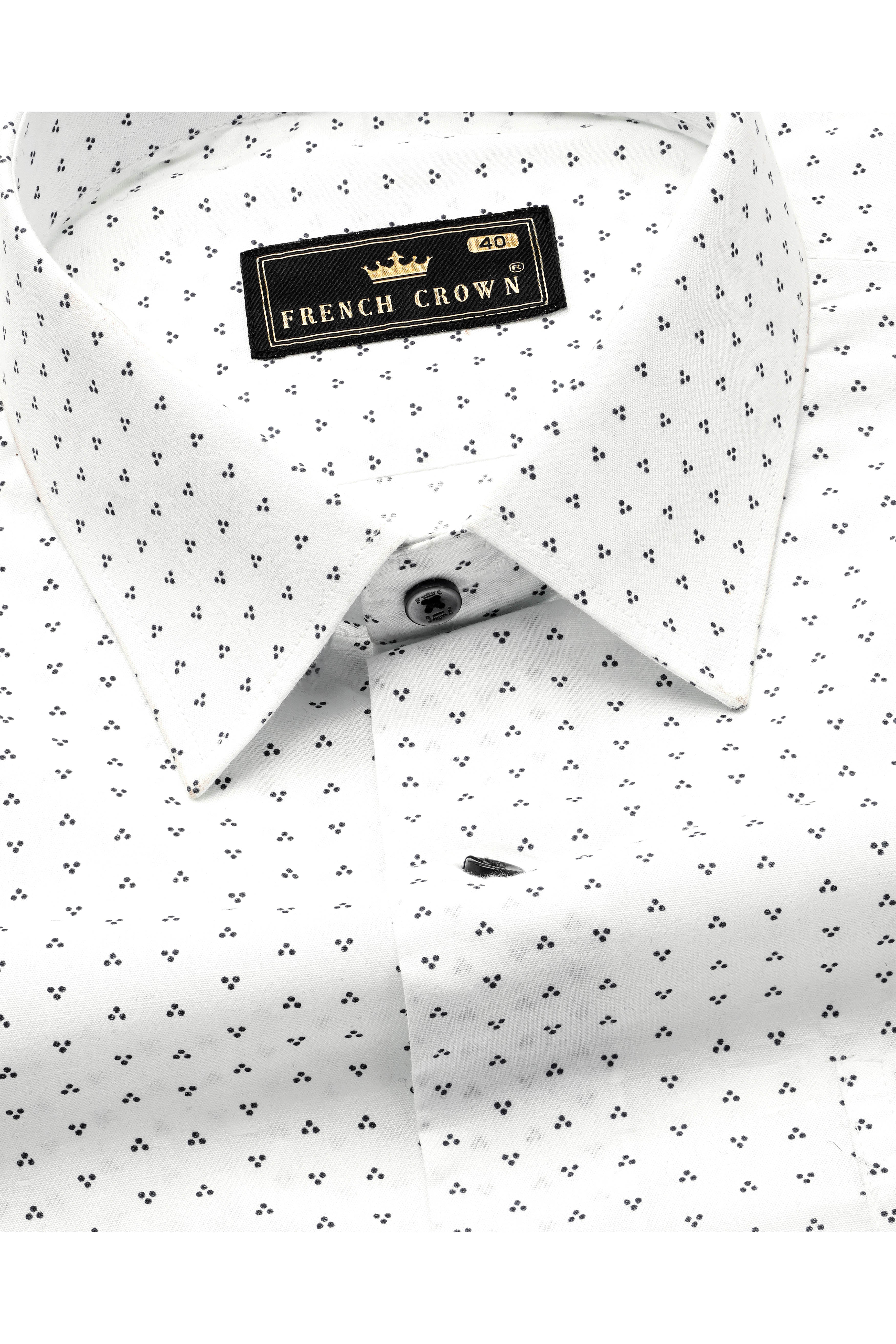 Bright White Printed Premium Cotton Shirt 10235-BLK-38, 10235-BLK-H-38, 10235-BLK-39, 10235-BLK-H-39, 10235-BLK-40, 10235-BLK-H-40, 10235-BLK-42, 10235-BLK-H-42, 10235-BLK-44, 10235-BLK-H-44, 10235-BLK-46, 10235-BLK-H-46, 10235-BLK-48, 10235-BLK-H-48, 10235-BLK-50, 10235-BLK-H-50, 10235-BLK-52, 10235-BLK-H-52