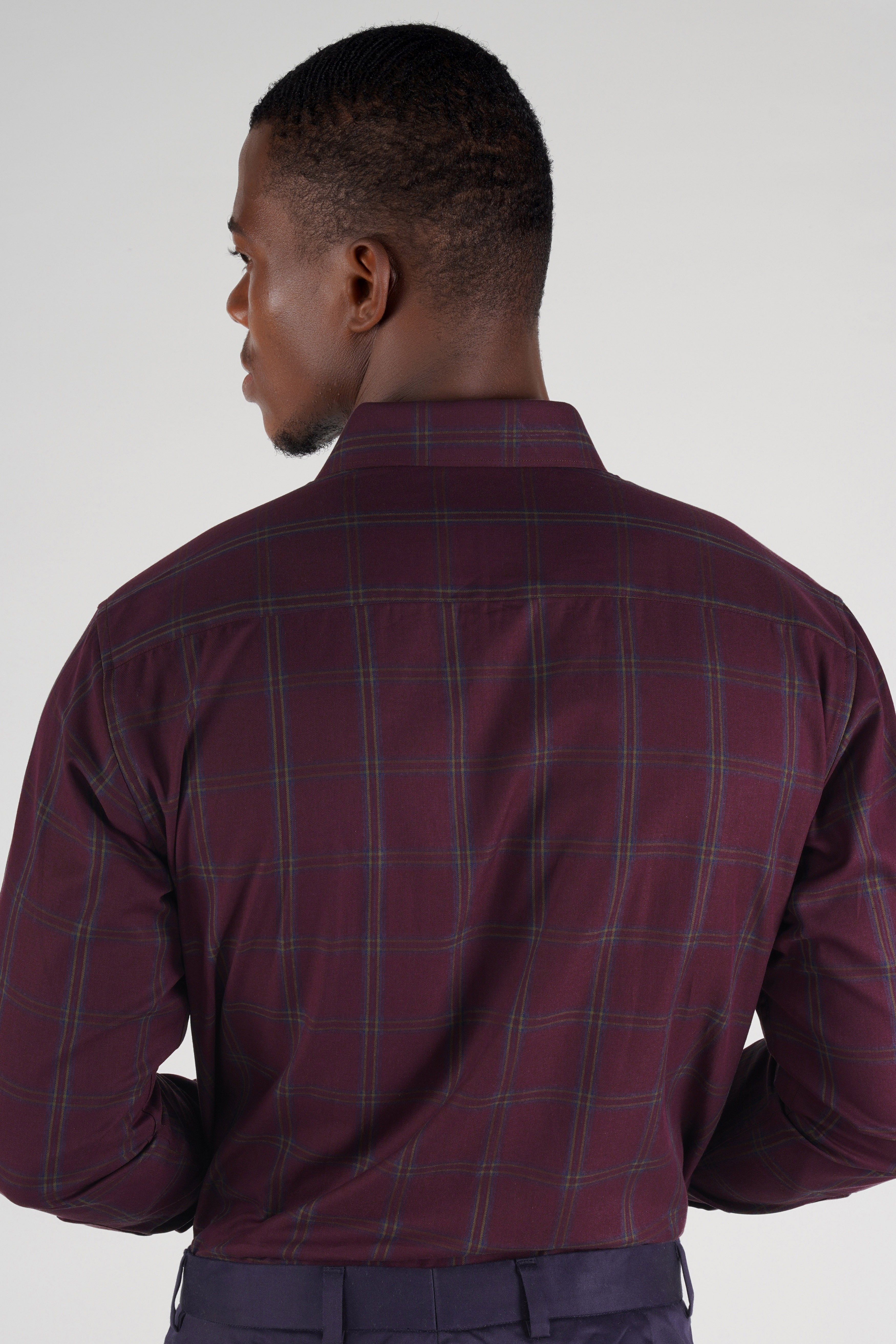 Magenta Maroon Twill Checkered Premium Cotton Shirt 10237-BLK-38, 10237-BLK-H-38, 10237-BLK-39, 10237-BLK-H-39, 10237-BLK-40, 10237-BLK-H-40, 10237-BLK-42, 10237-BLK-H-42, 10237-BLK-44, 10237-BLK-H-44, 10237-BLK-46, 10237-BLK-H-46, 10237-BLK-48, 10237-BLK-H-48, 10237-BLK-50, 10237-BLK-H-50, 10237-BLK-52, 10237-BLK-H-52