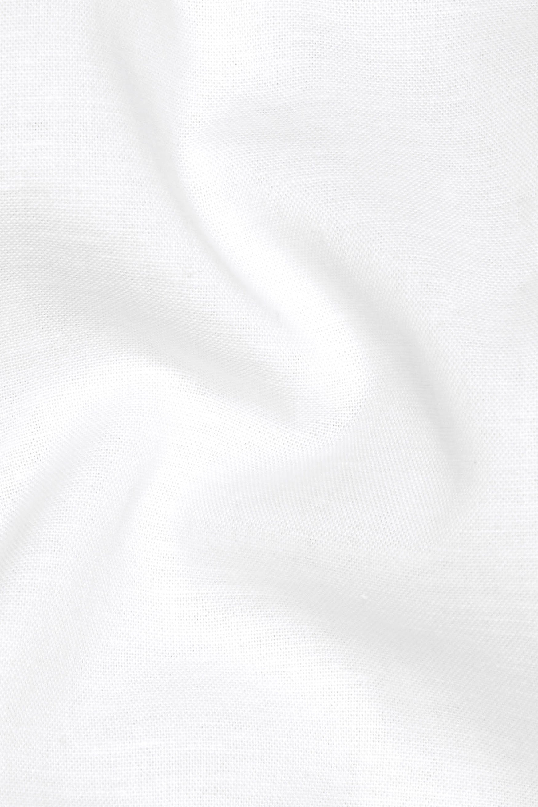 Bright White Luxurious Linen Shirt