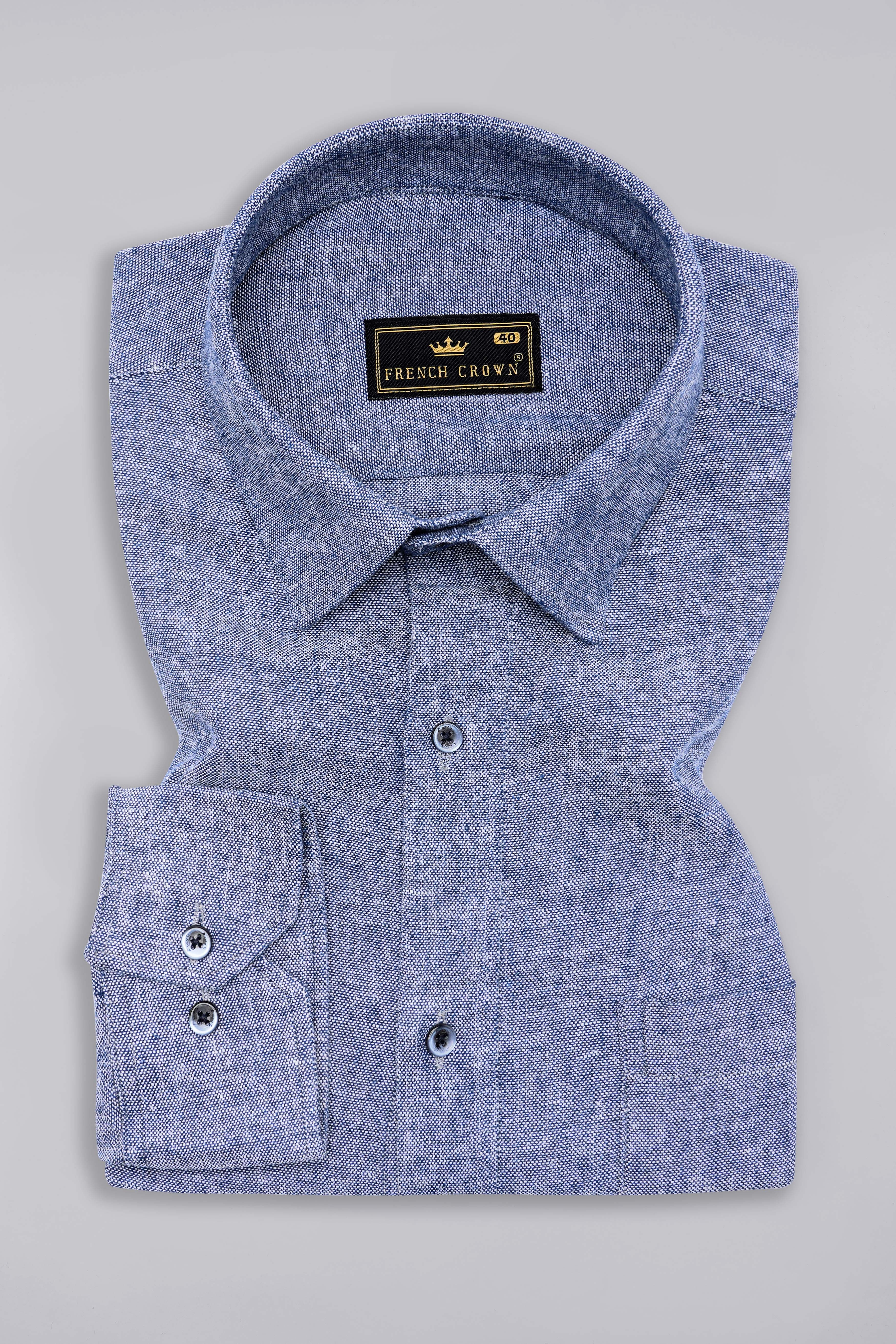 Venus Gray Luxurious Linen Shirt