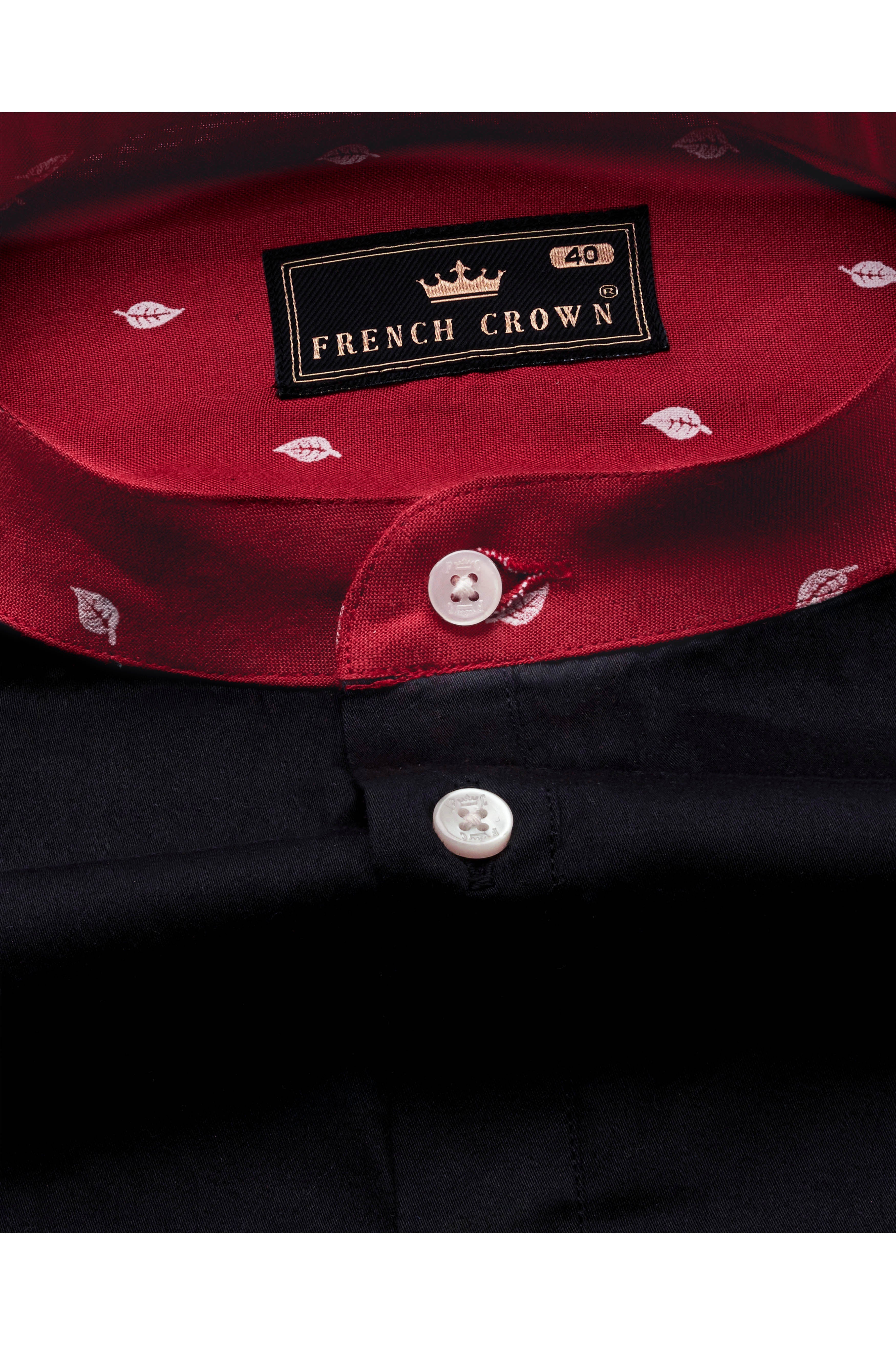 Cardinal Red and Black Premium Tencel Designer Shirt