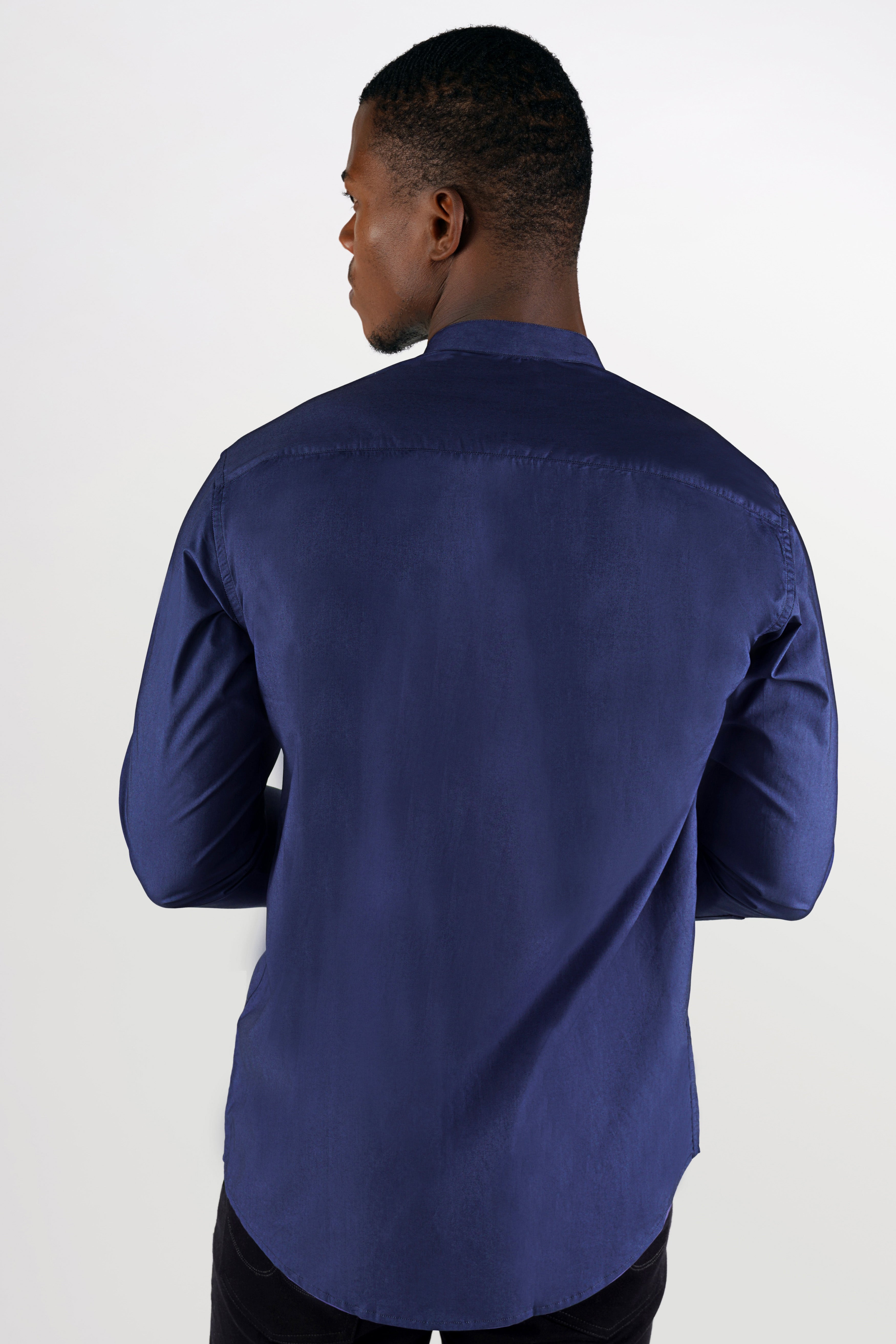 Gunmetal Blue Premium Cotton Shirt