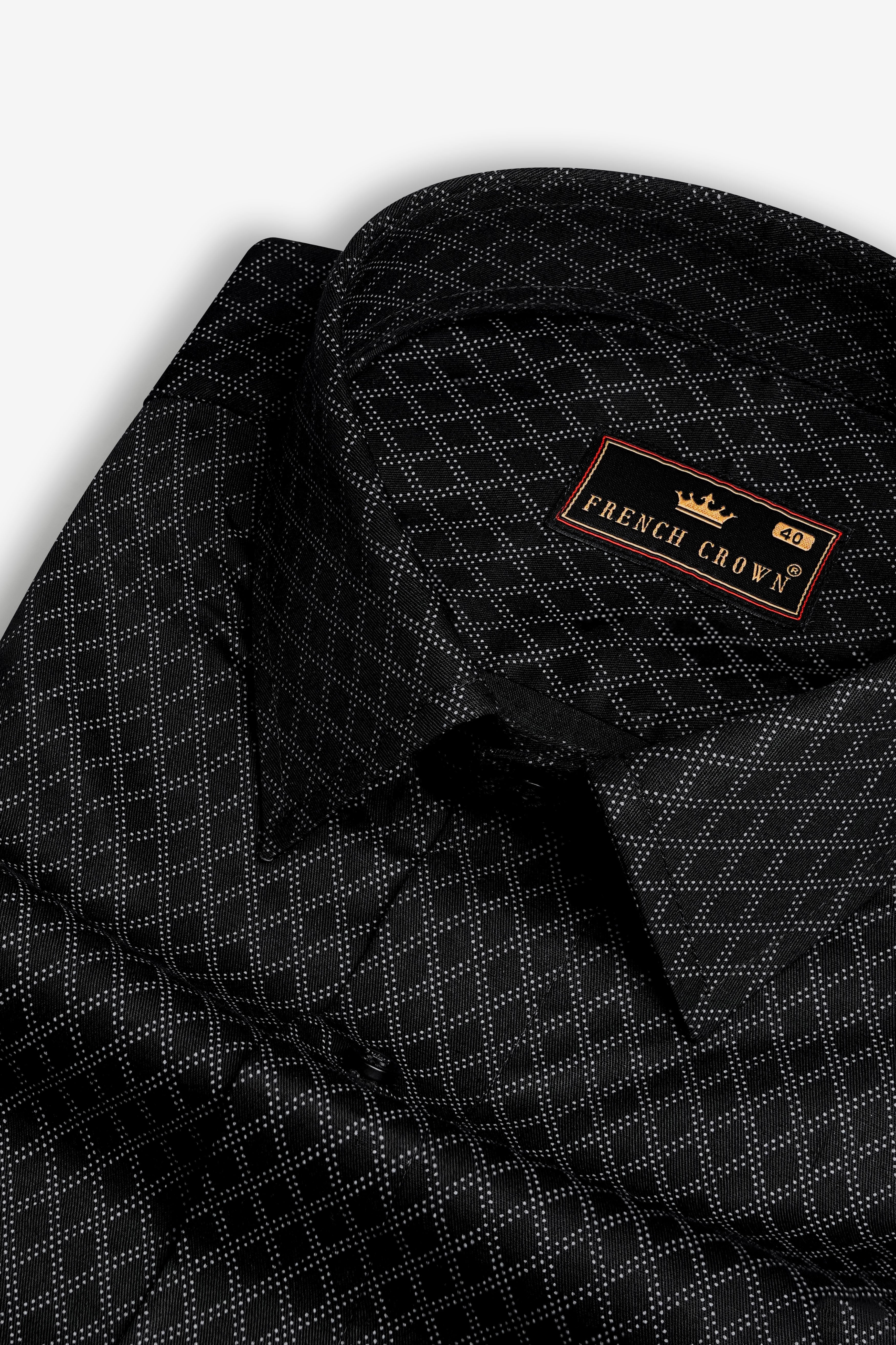 Jade Black Twill Premium Cotton Shirt