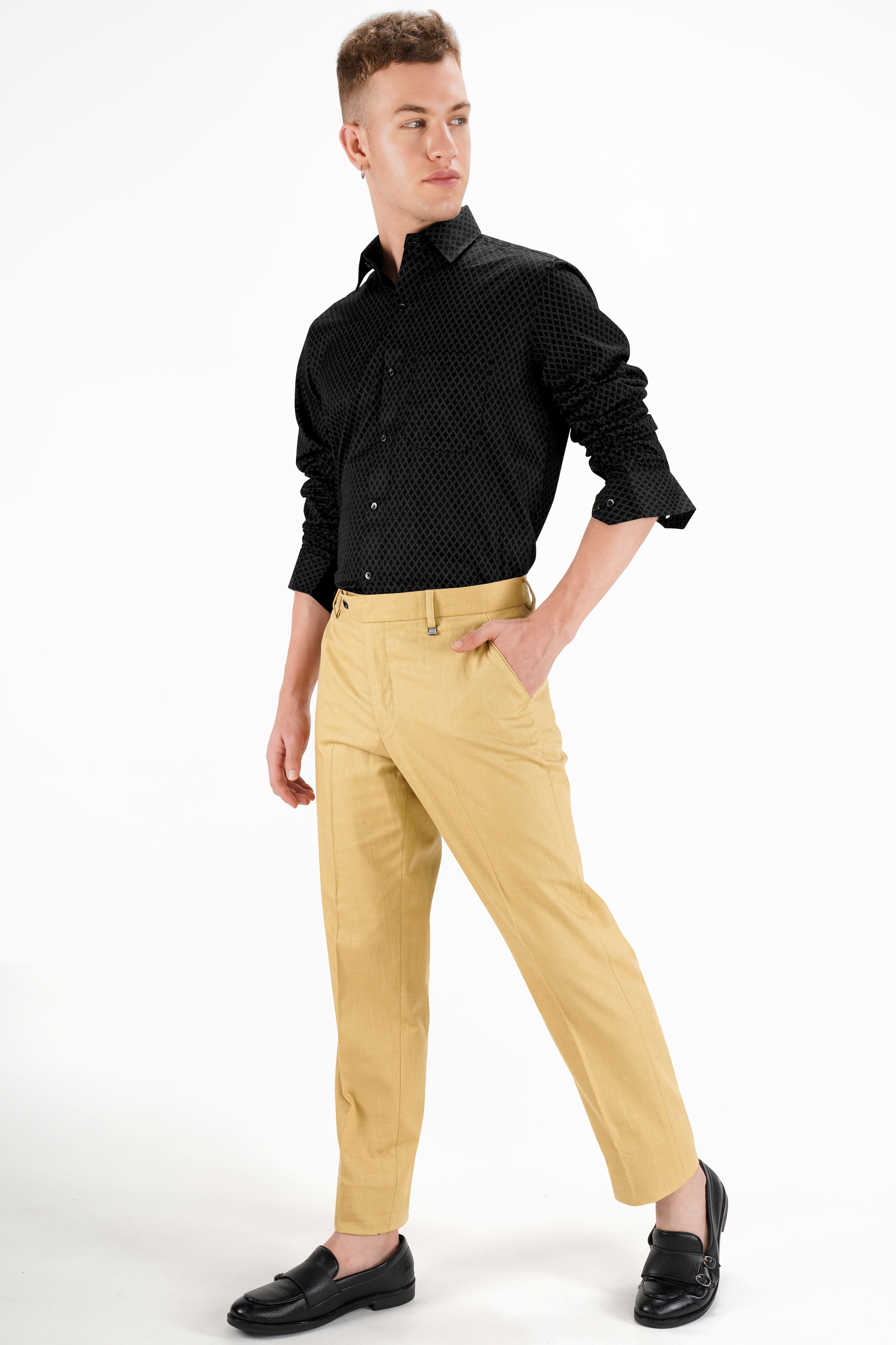 Jade Black Twill Premium Cotton Shirt