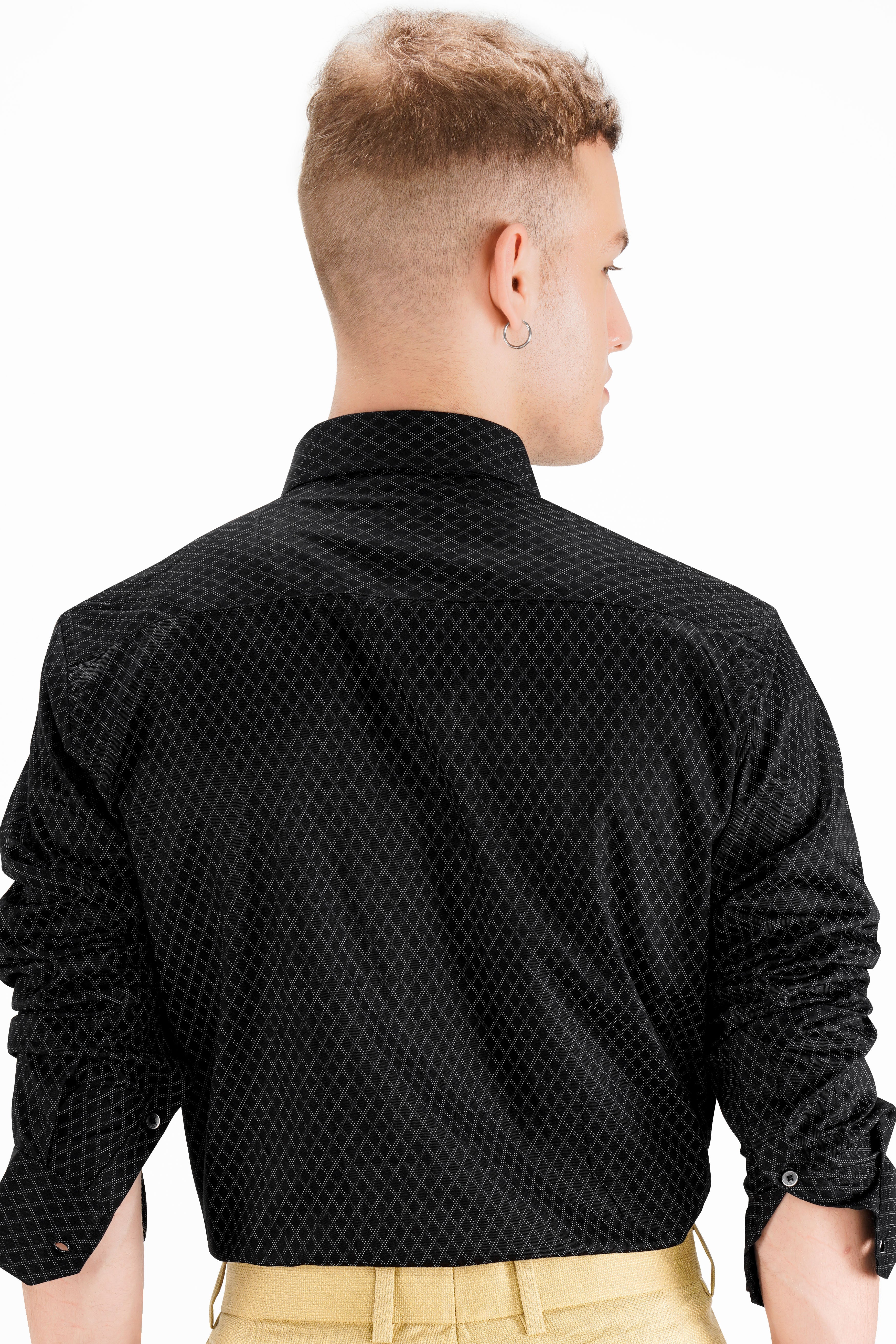 Jade Black Twill Premium Cotton Shirt