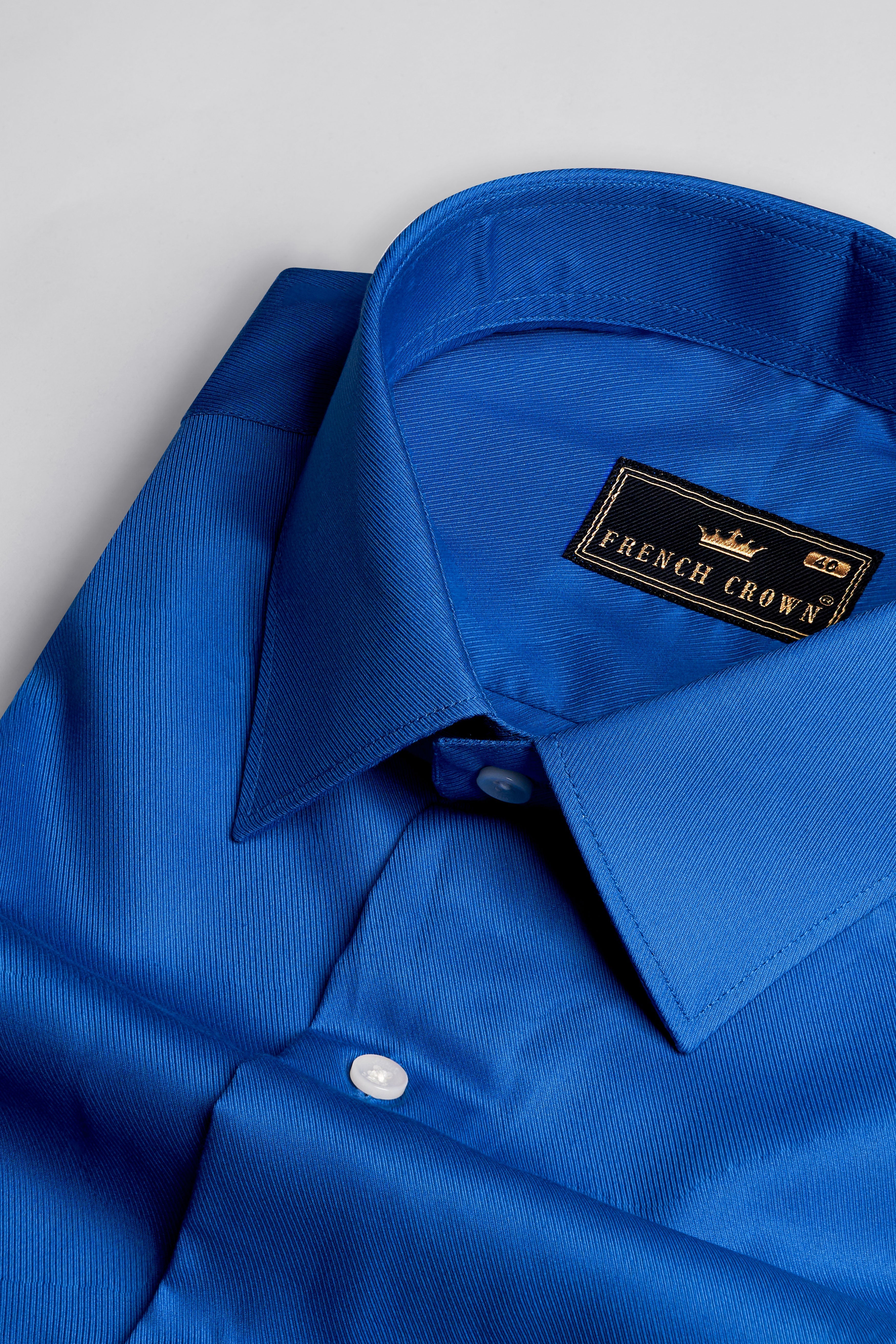 Tory Blue Twill Premium Cotton Shirt