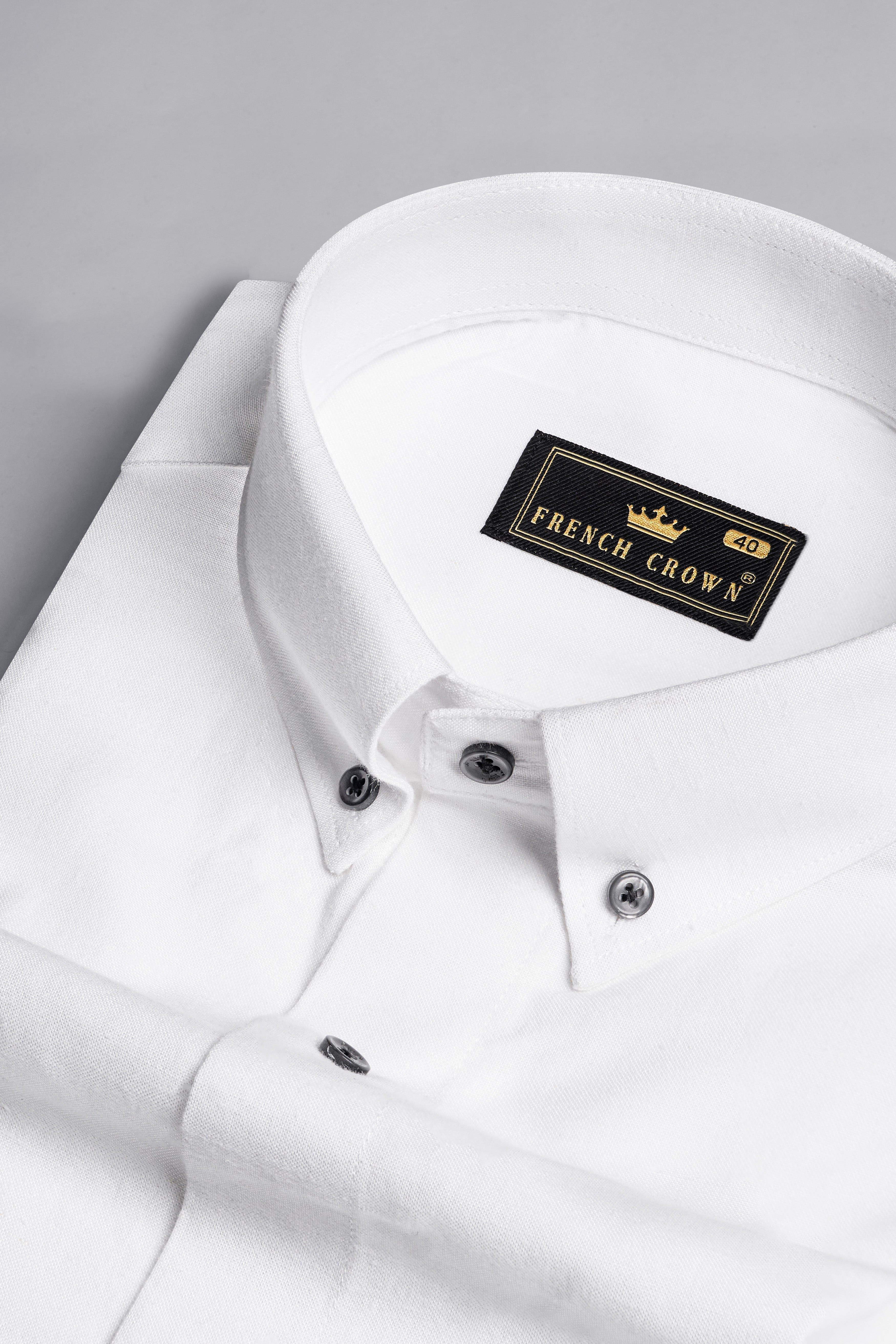 Bright White Luxurious Linen Shirt