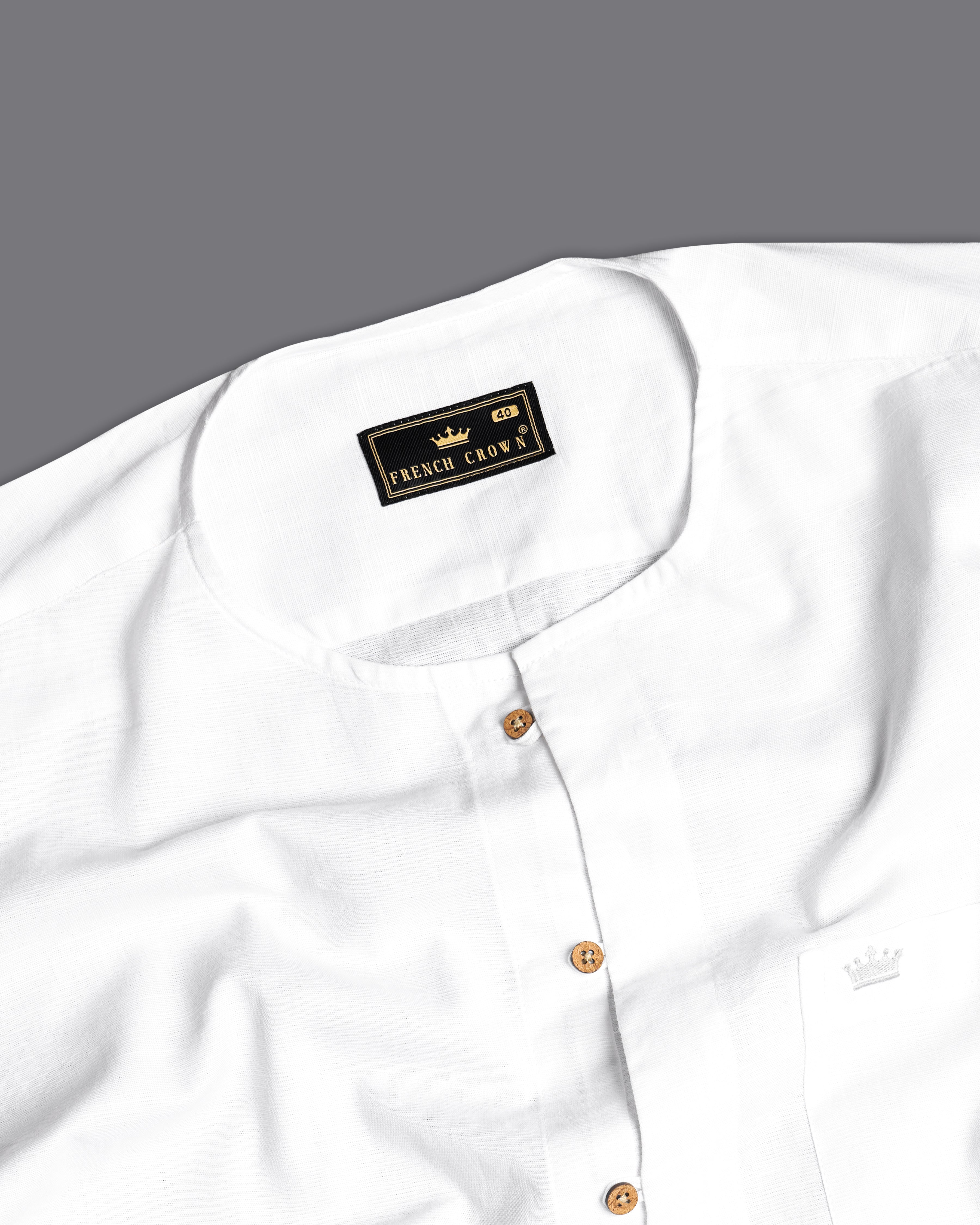 Bright White Collarless Luxurious Linen Shirt 2749WOC-38, 2749WOC-H-38, 2749WOC-39, 2749WOC-H-39, 2749WOC-40, 2749WOC-H-40, 2749WOC-42, 2749WOC-H-42, 2749WOC-44, 2749WOC-H-44, 2749WOC-46, 2749WOC-H-46, 2749WOC-48, 2749WOC-H-48, 2749WOC-50, 2749WOC-H-50, 2749WOC-52, 2749WOC-H-52