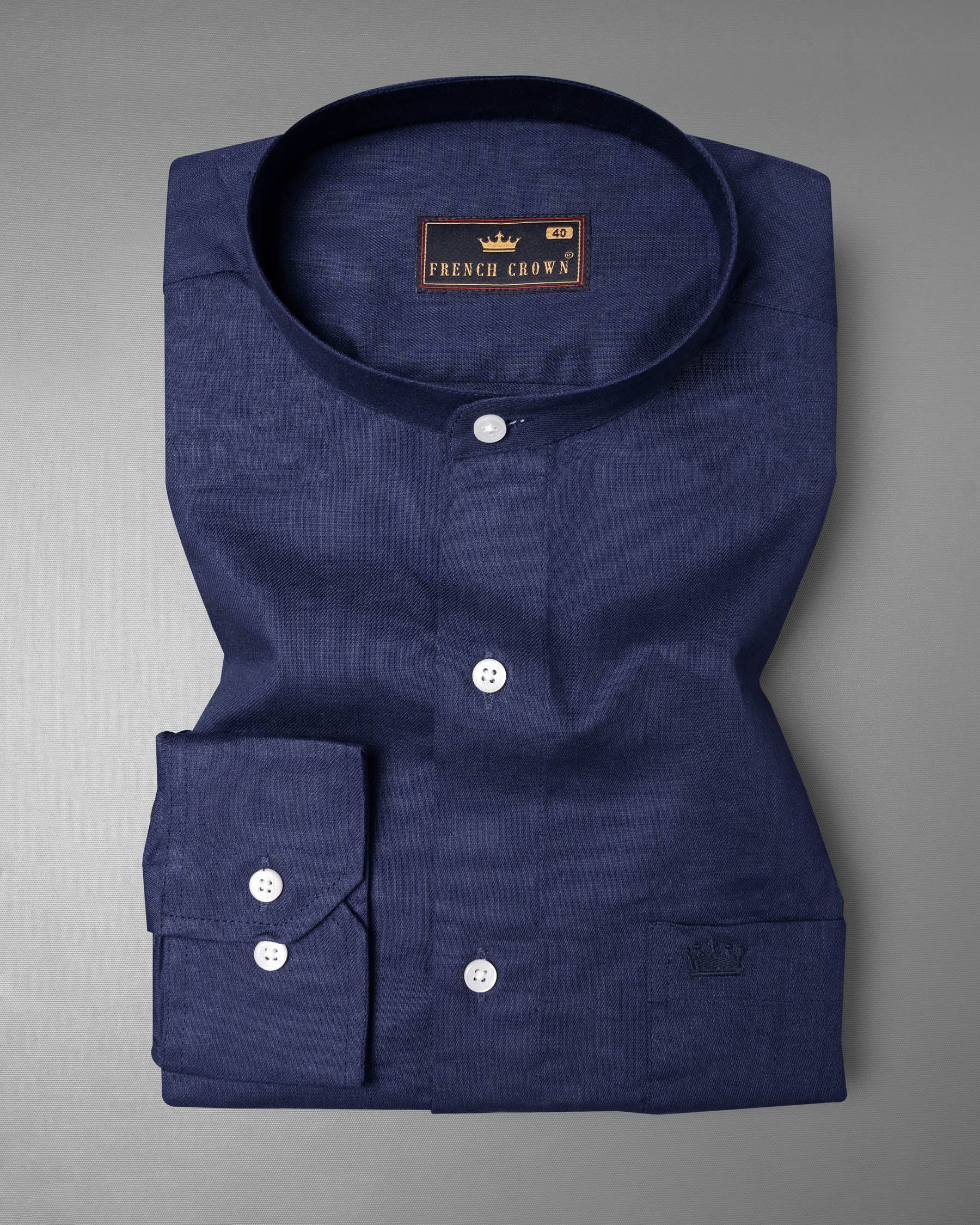 Bunting Blue Luxurious Linen Shirt 5833-M-38, 5833-M-H-38, 5833-M-39, 5833-M-H-39, 5833-M-40, 5833-M-H-40, 5833-M-42, 5833-M-H-42, 5833-M-44, 5833-M-H-44, 5833-M-46, 5833-M-H-46, 5833-M-48, 5833-M-H-48, 5833-M-50, 5833-M-H-50, 5833-M-52, 5833-M-H-52