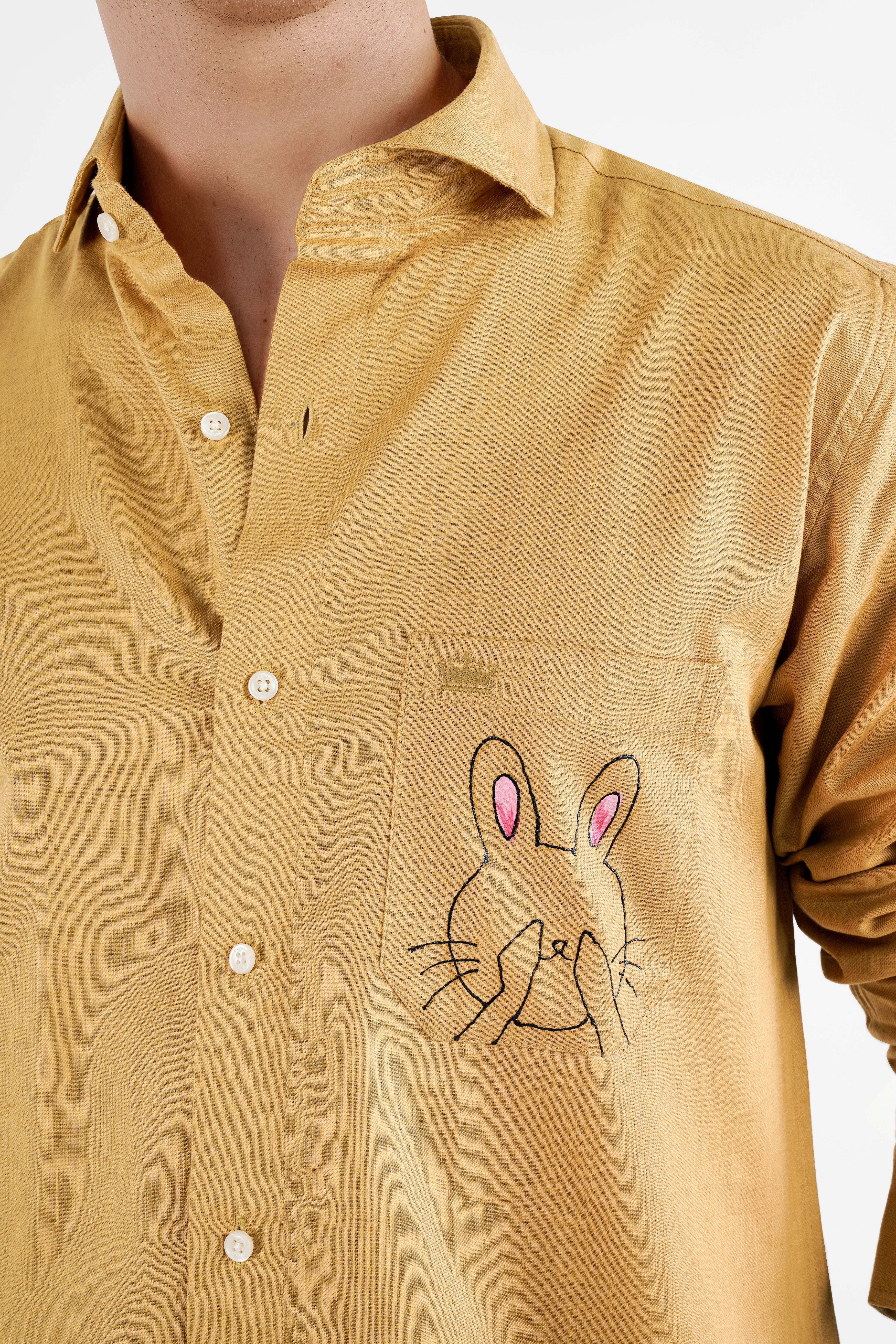 Tumbleweed Brown Rabbit Hand Painted Luxurious Linen Designer Shirt 5874-CA-ART-38, 5874-CA-ART-H-38, 5874-CA-ART-39, 5874-CA-ART-H-39, 5874-CA-ART-40, 5874-CA-ART-H-40, 5874-CA-ART-42, 5874-CA-ART-H-42, 5874-CA-ART-44, 5874-CA-ART-H-44, 5874-CA-ART-46, 5874-CA-ART-H-46, 5874-CA-ART-48, 5874-CA-ART-H-48, 5874-CA-ART-50, 5874-CA-ART-H-50, 5874-CA-ART-52, 5874-CA-ART-H-52