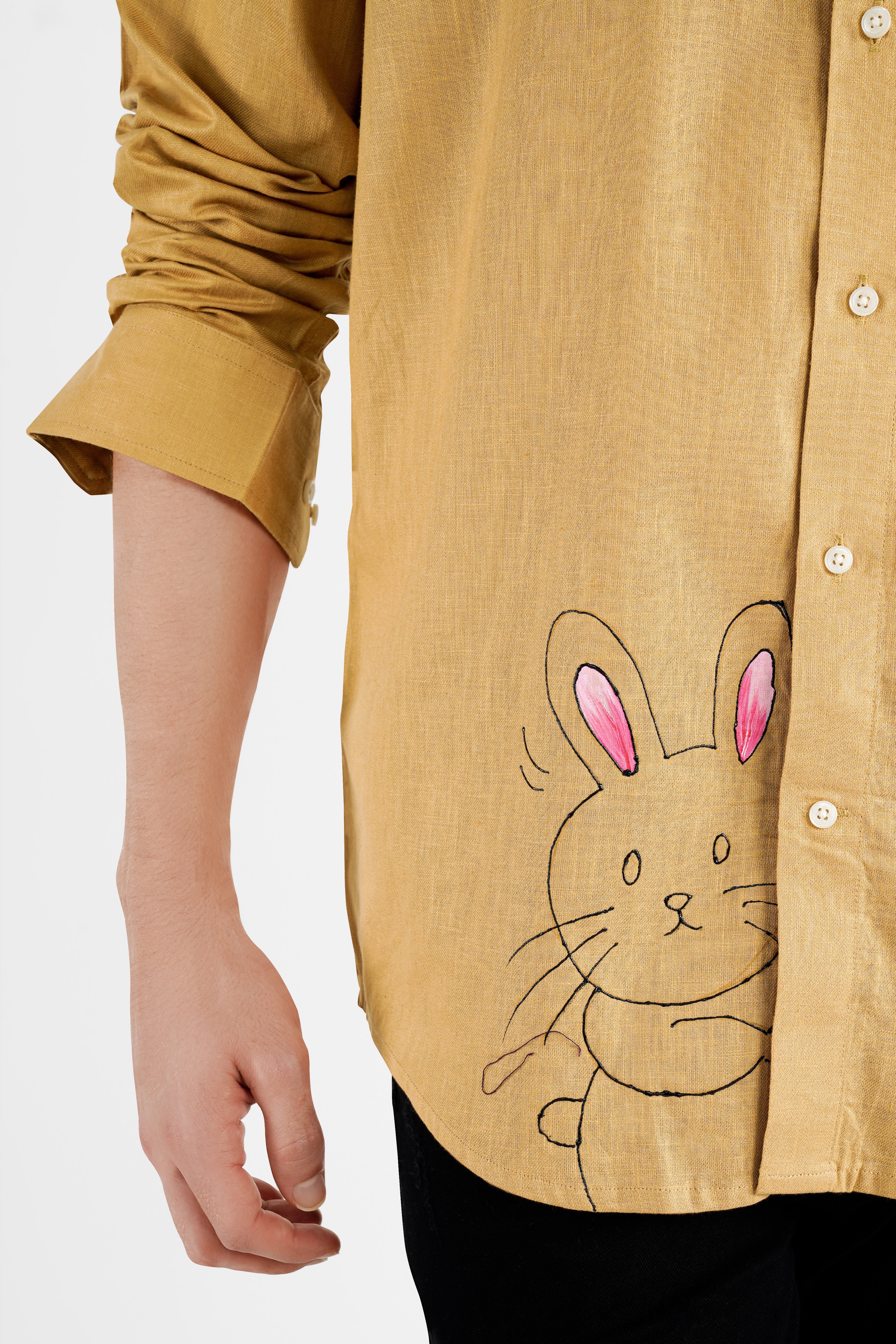 Tumbleweed Brown Rabbit Hand Painted Luxurious Linen Designer Shirt 5874-CA-ART-38, 5874-CA-ART-H-38, 5874-CA-ART-39, 5874-CA-ART-H-39, 5874-CA-ART-40, 5874-CA-ART-H-40, 5874-CA-ART-42, 5874-CA-ART-H-42, 5874-CA-ART-44, 5874-CA-ART-H-44, 5874-CA-ART-46, 5874-CA-ART-H-46, 5874-CA-ART-48, 5874-CA-ART-H-48, 5874-CA-ART-50, 5874-CA-ART-H-50, 5874-CA-ART-52, 5874-CA-ART-H-52