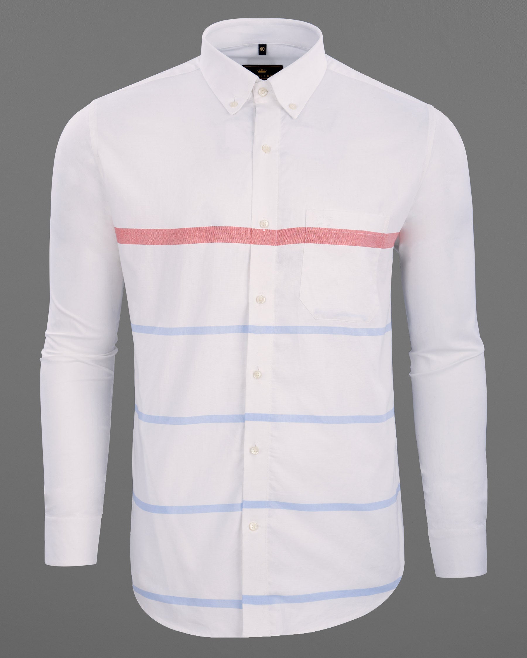 Bright White Colorful Striped Royal Oxford Shirt 5906-BD-38, 5906-BD-H-38, 5906-BD-39, 5906-BD-H-39, 5906-BD-40, 5906-BD-H-40, 5906-BD-42, 5906-BD-H-42, 5906-BD-44, 5906-BD-H-44, 5906-BD-46, 5906-BD-H-46, 5906-BD-48, 5906-BD-H-48, 5906-BD-50, 5906-BD-H-50, 5906-BD-52, 5906-BD-H-52