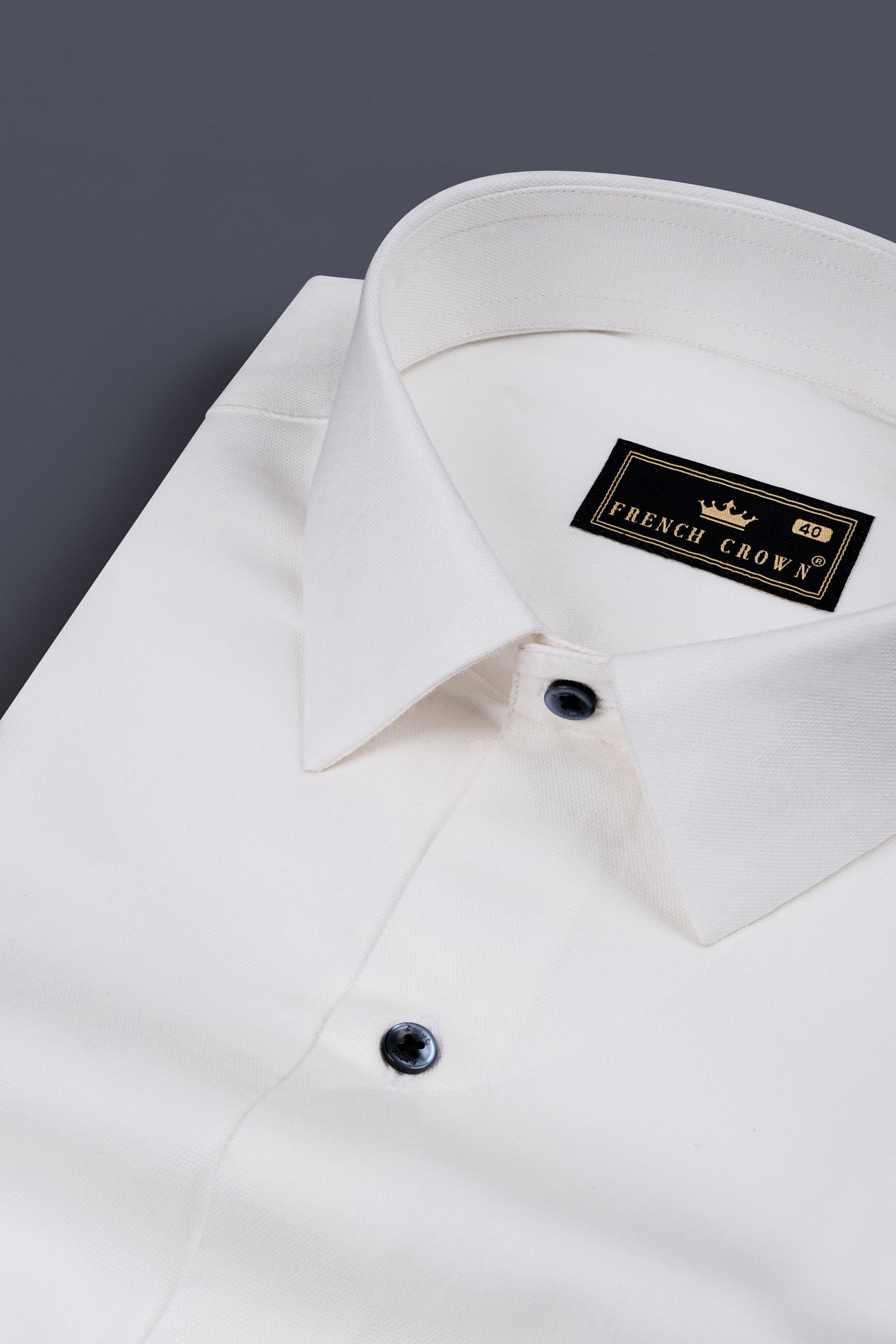 Bright White Dobby Premium Giza Cotton Shirt