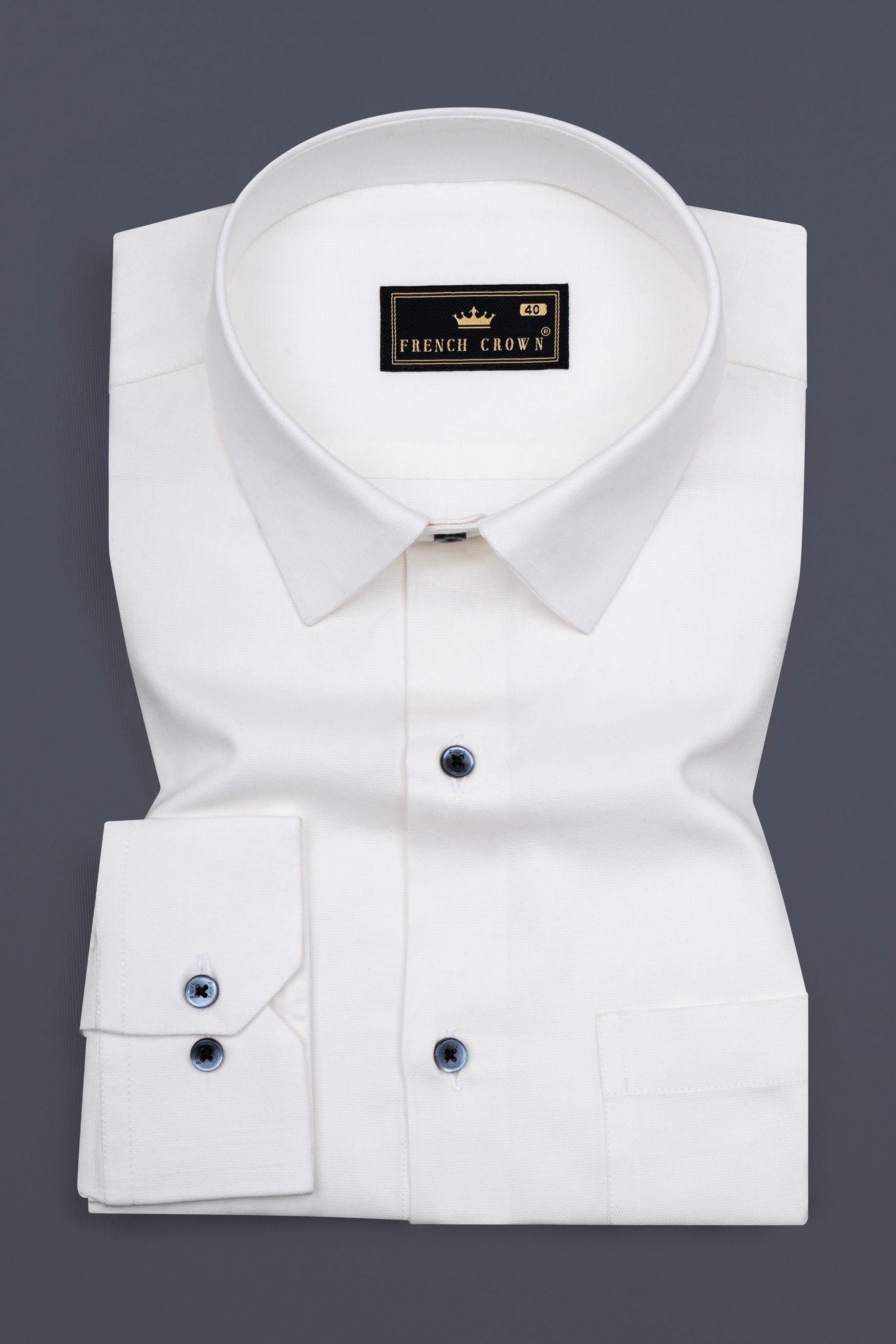 Bright White Dobby Premium Giza Cotton Shirt