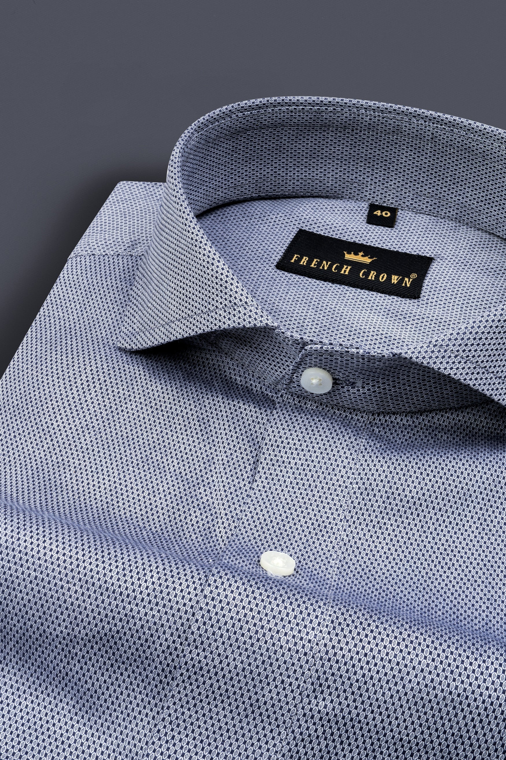 Spun Pearl Dobby Textured Premium Giza Cotton Shirt