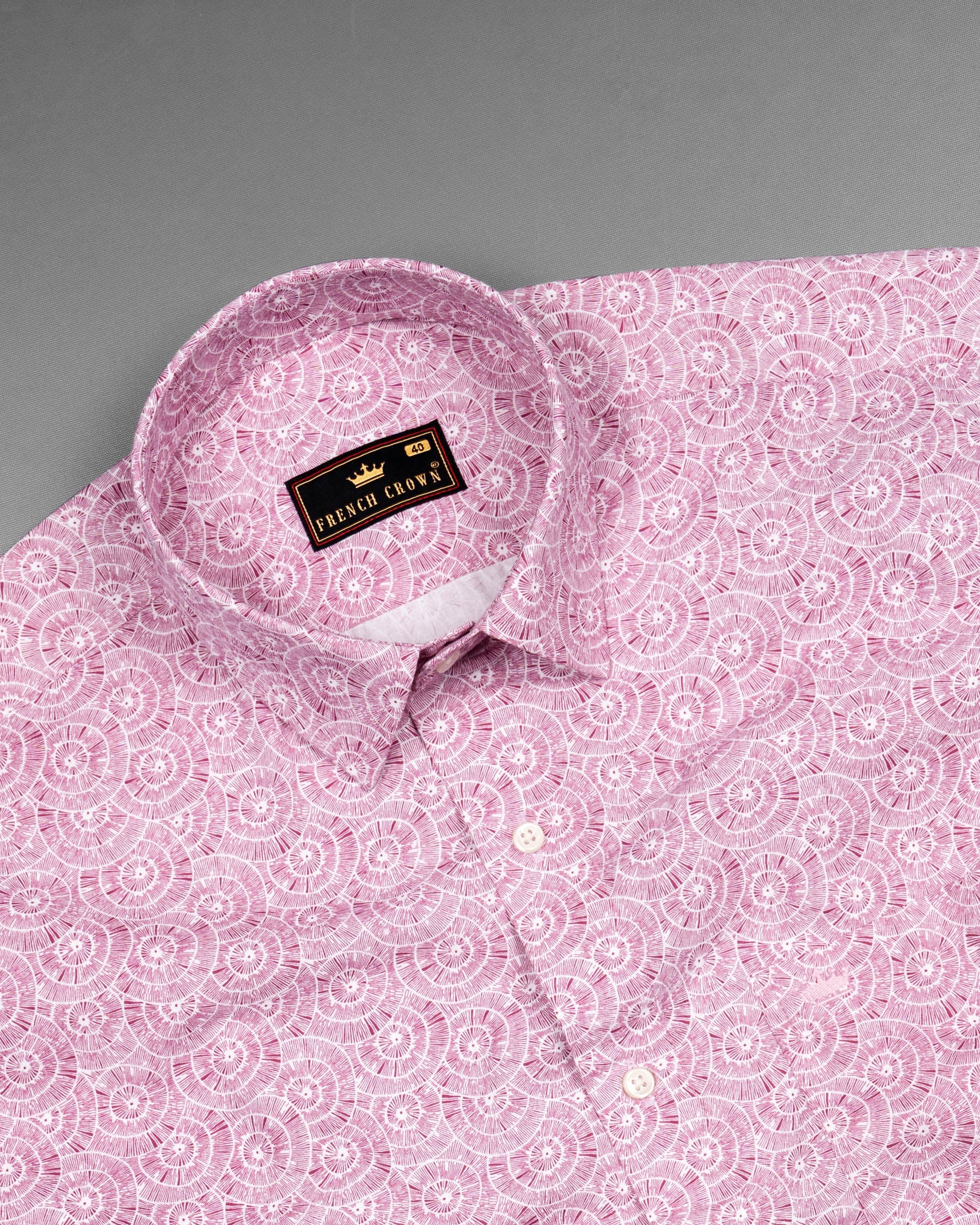 Blossom Pink Chakra Printed Premium Cotton Shirt 6216-38, 6216-H-38, 6216-39, 6216-H-39, 6216-40, 6216-H-40, 6216-42, 6216-H-42, 6216-44, 6216-H-44, 6216-46, 6216-H-46, 6216-48, 6216-H-48, 6216-50, 6216-H-50, 6216-52, 6216-H-52