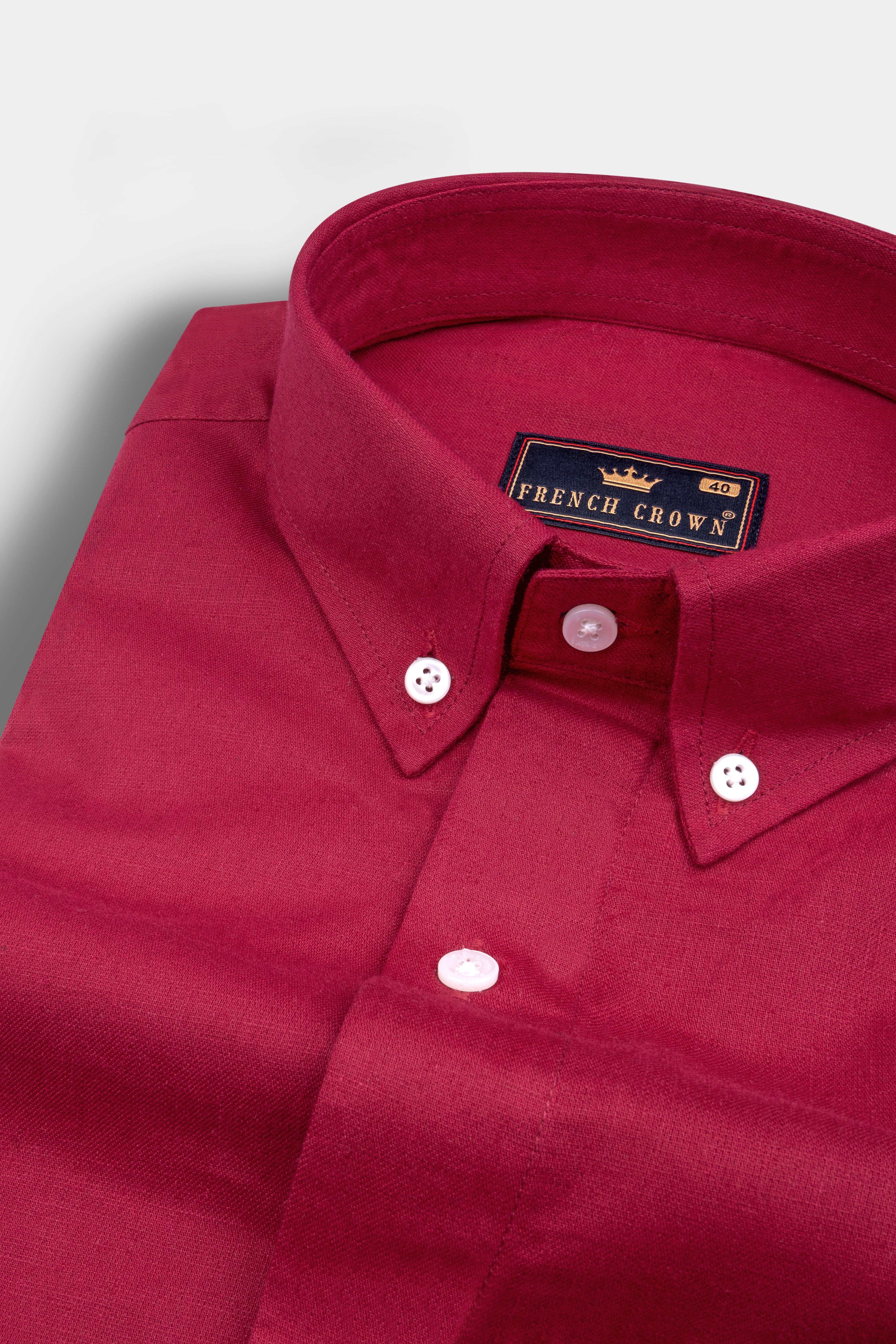 Shiraz Red Luxurious Linen Shirt