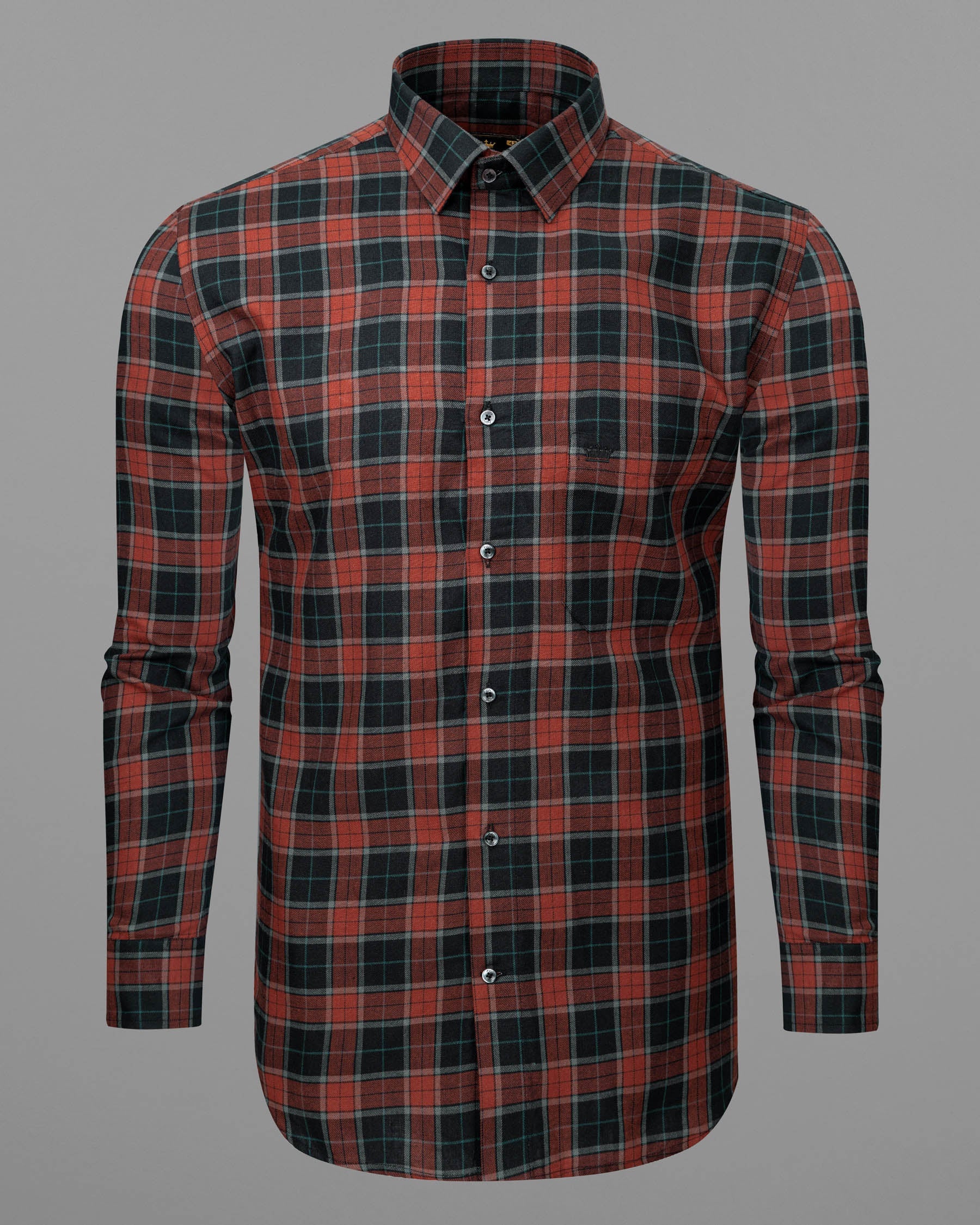 Shark Gray with Ironstone Brown Twill Plaid Premium Cotton Shirt 6355-BLK-38,6355-BLK-H-38,6355-BLK-39,6355-BLK-H-39,6355-BLK-40,6355-BLK-H-40,6355-BLK-42,6355-BLK-H-42,6355-BLK-44,6355-BLK-H-44,6355-BLK-46,6355-BLK-H-46,6355-BLK-48,6355-BLK-H-48,6355-BLK-50,6355-BLK-H-50,6355-BLK-52,6355-BLK-H-52