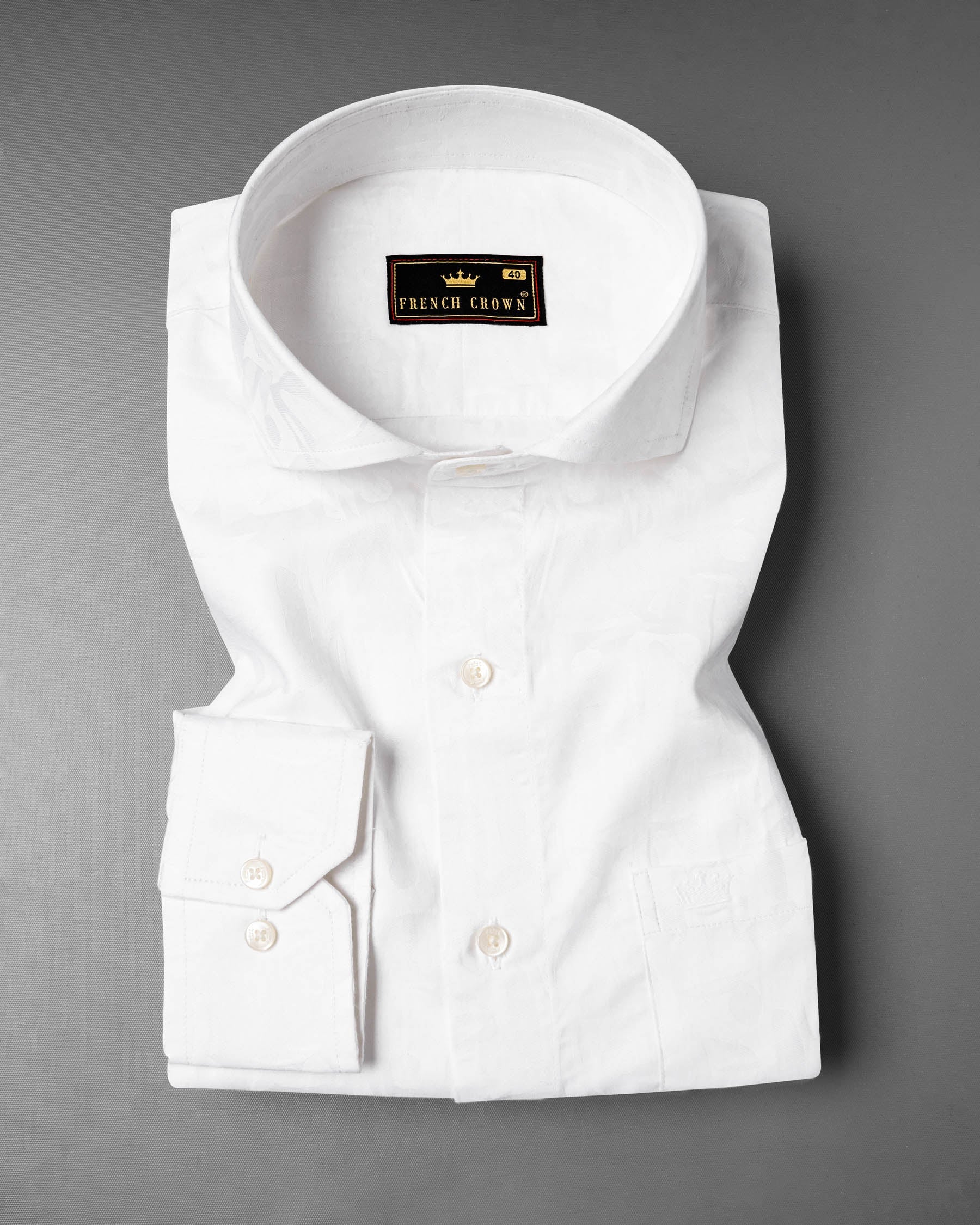 Milk White Jacquard Textured Premium Giza Cotton Shirt 6359-CA-38,6359-CA-H-38,6359-CA-39,6359-CA-H-39,6359-CA-40,6359-CA-H-40,6359-CA-42,6359-CA-H-42,6359-CA-44,6359-CA-H-44,6359-CA-46,6359-CA-H-46,6359-CA-48,6359-CA-H-48,6359-CA-50,6359-CA-H-50,6359-CA-52,6359-CA-H-52