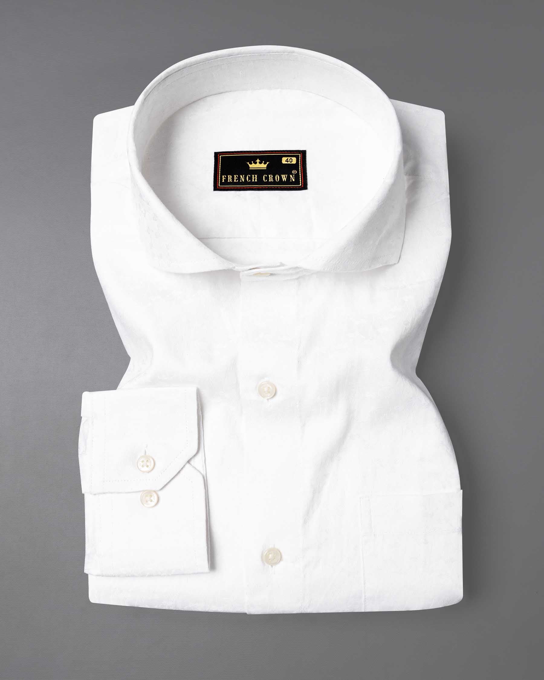 Bright White Jacquard Textured Premium Giza Cotton Shirt 6368-CA-38,6368-CA-H-38,6368-CA-39,6368-CA-H-39,6368-CA-40,6368-CA-H-40,6368-CA-42,6368-CA-H-42,6368-CA-44,6368-CA-H-44,6368-CA-46,6368-CA-H-46,6368-CA-48,6368-CA-H-48,6368-CA-50,6368-CA-H-50,6368-CA-52,6368-CA-H-52